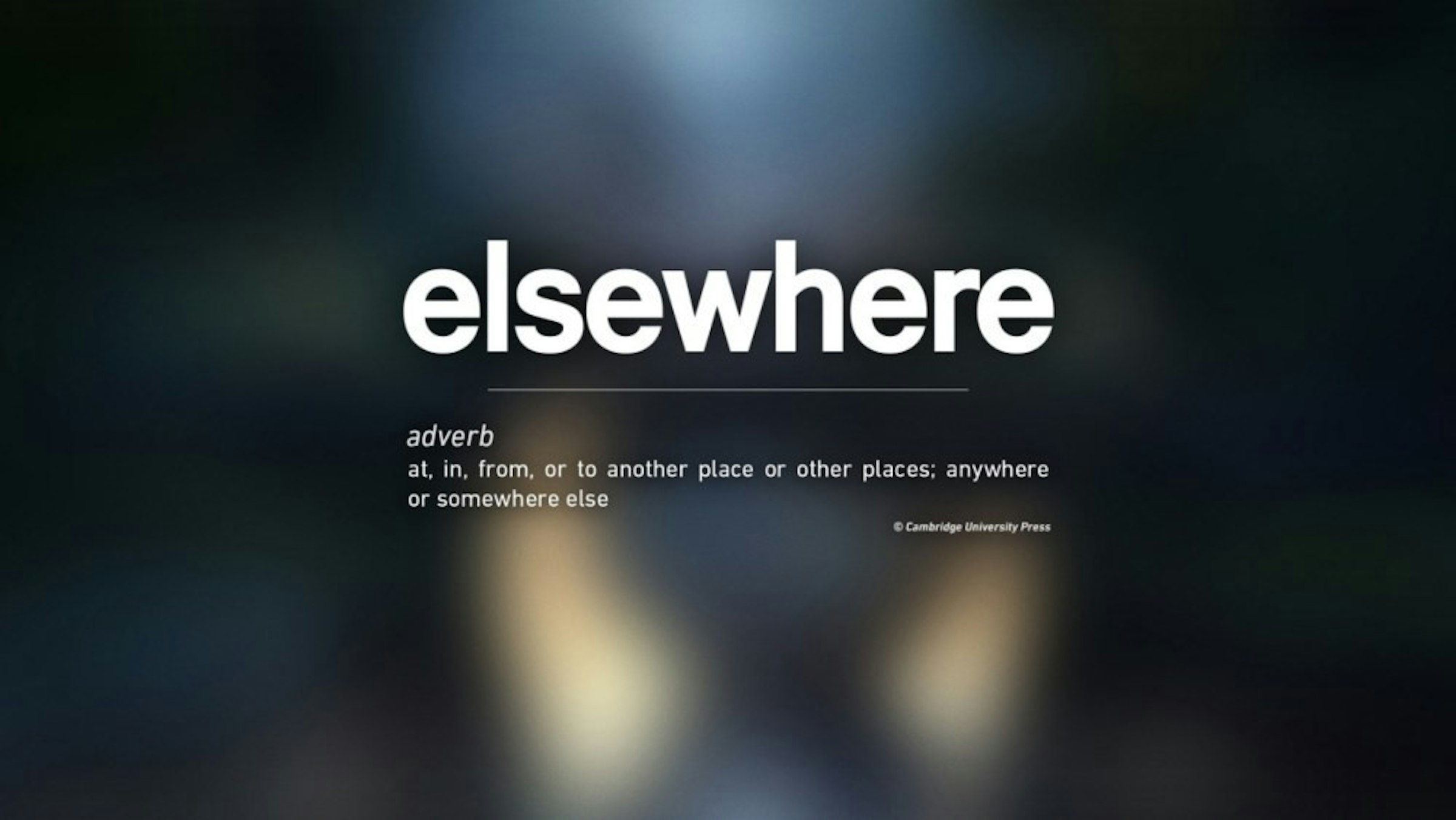 照片中提到了elsewhere、adverb、at, in, from, or to another place or other places; anywhere，包含了動視、賽博朋克2077、的Xbox、圖片、光盤項目