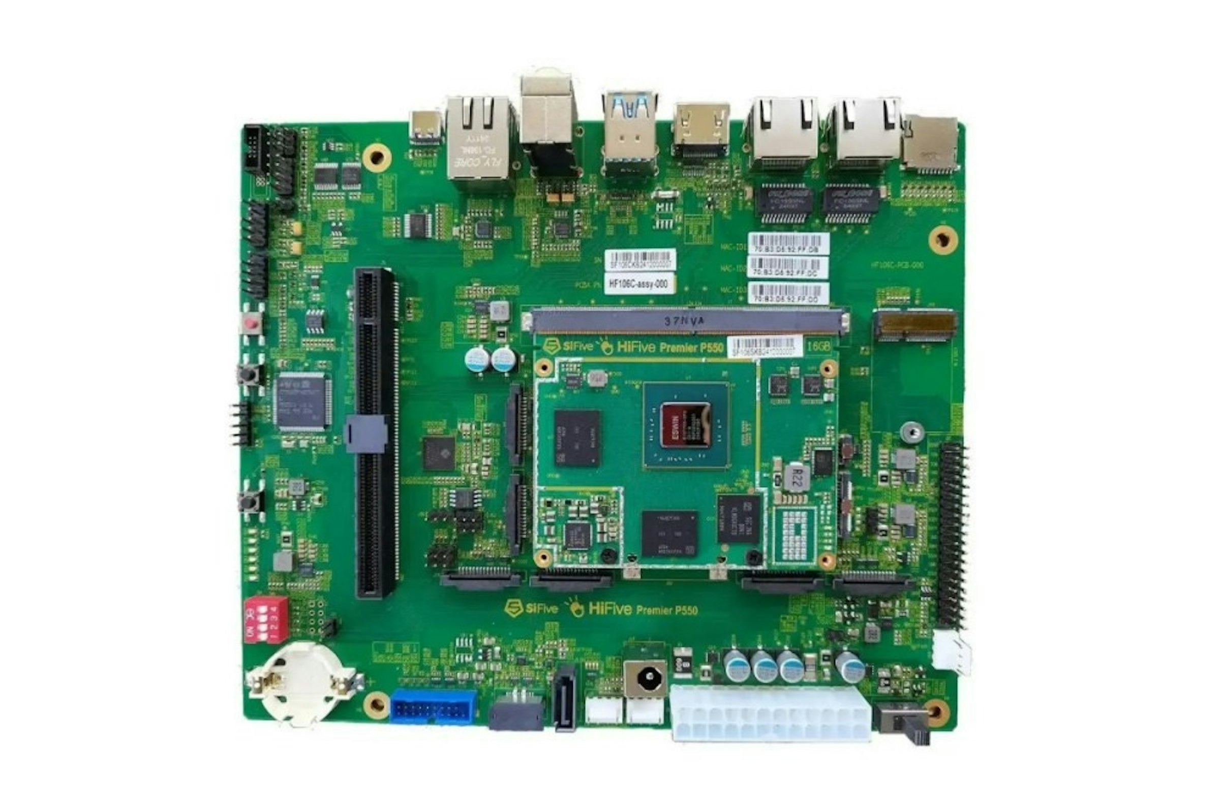 照片中提到了WOW、3900 ANO、SiFive，包含了SiFive、SiFive、微控制器、中央處理器、RISC-V