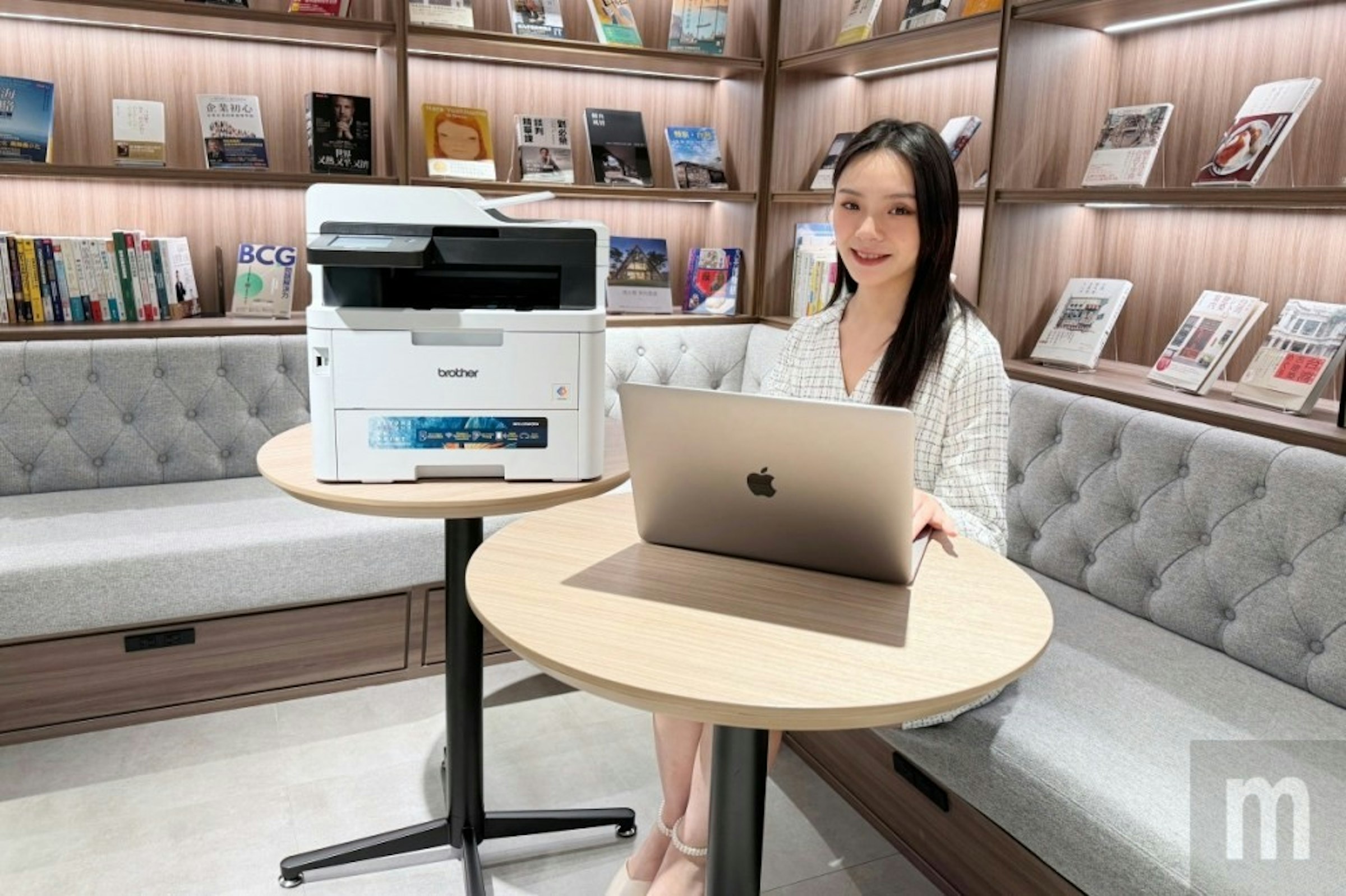 照片中提到了OP 10 M、BCG、brother，跟電影通行證有關，包含了台、家具類、產品設計、台、設計