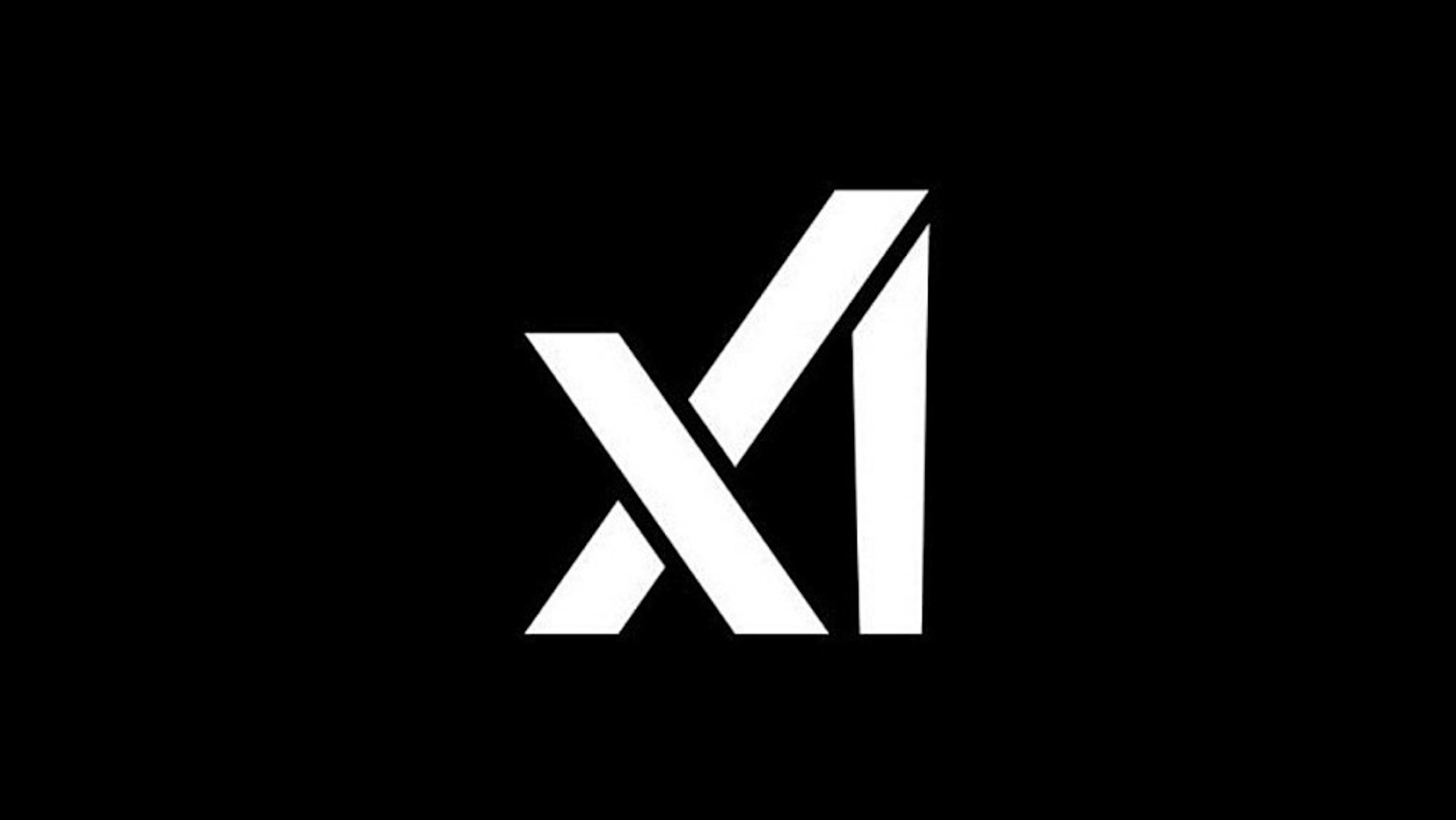 照片中包含了x ai 標誌、人工智慧、格羅克、商標、特斯拉