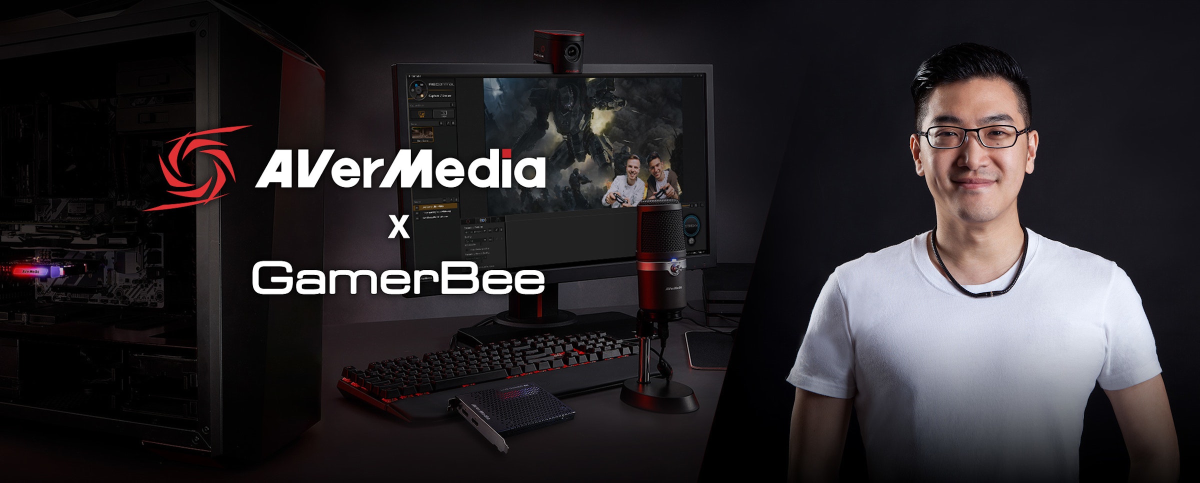 GamerBee, AVerMedia Technologies, Frame grabber, Gamer, , Computer, Street Fighter, , , Advertising, AVerMedia Technologies, technology, electronic device, t shirt, darkness, computer wallpaper, sound, brand