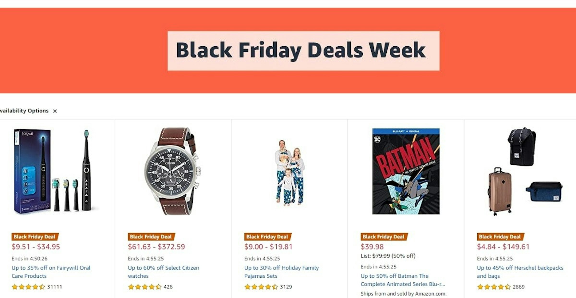 照片中提到了Black Friday Deals Week、vailability Options x、for wil，包含了伊麗莎白·布萊克本、產品設計、牌、產品、儀表