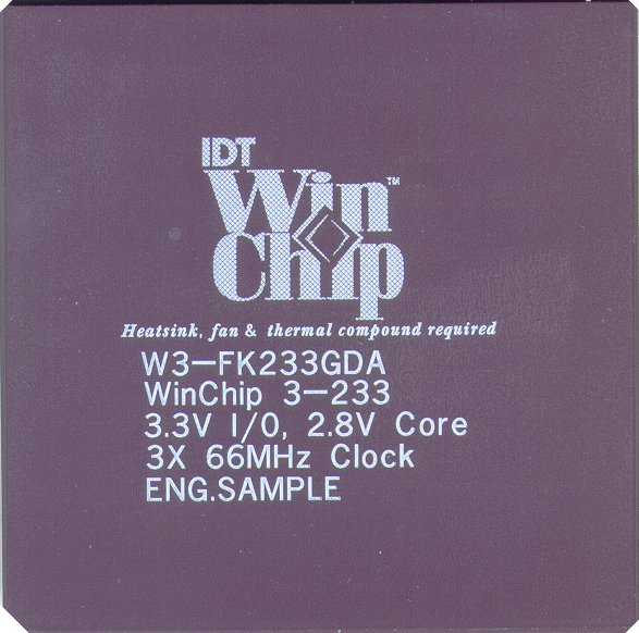 照片中提到了IDT、Chp、Heatsink, fan & thermal compound required，包含了IDT Winchip的、WinChip、牌、儀表、產品