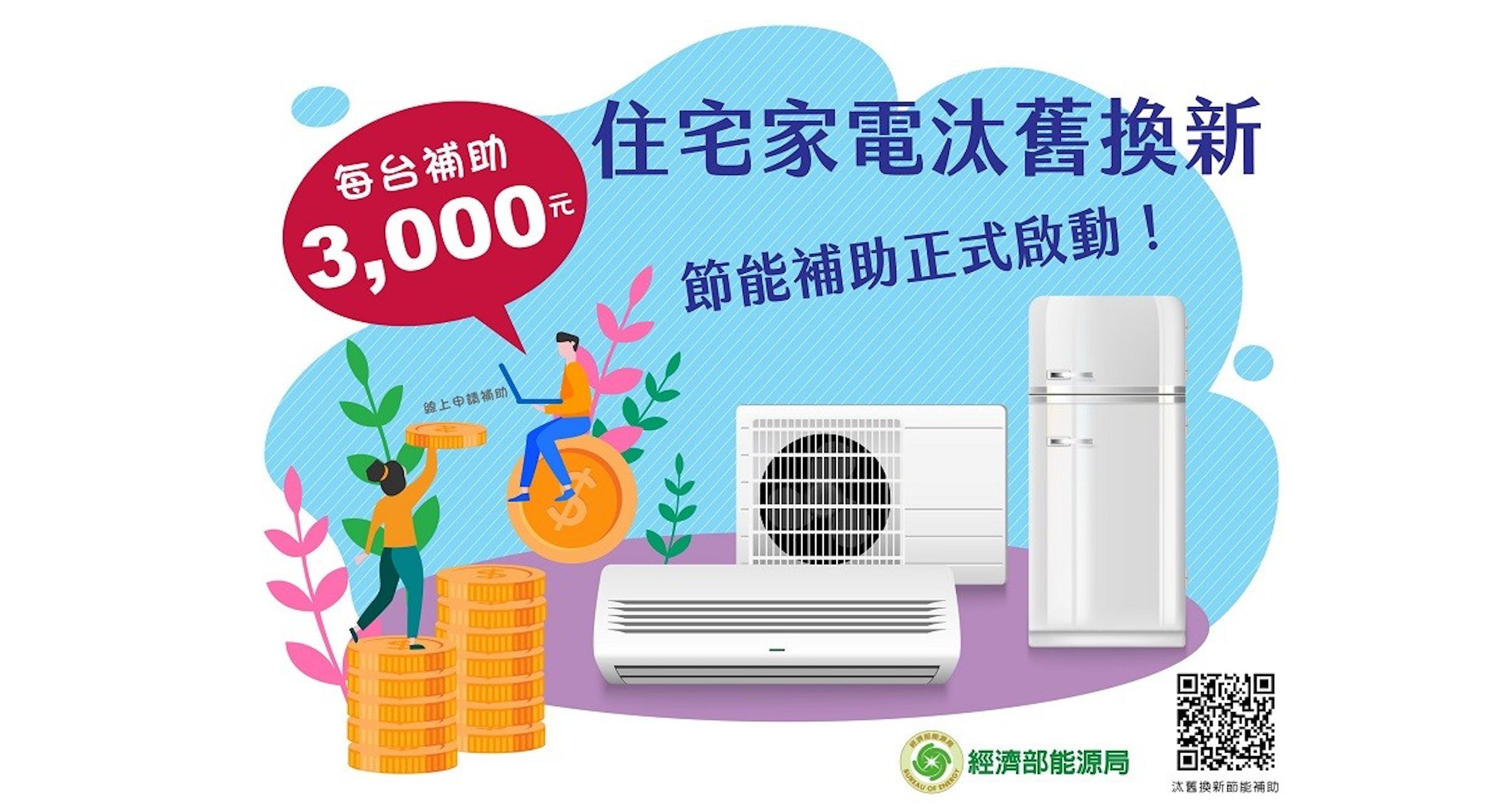 照片中提到了每台補助、3,000、線上申請補助Ⓡ,跟印度聯合銀行有關,包含了玩具、經濟部能源局、可再生能源、CPC公司、柴油染料
