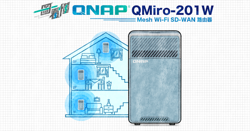 一圖看懂 QNAP QMiro-201W 無線路由器 遠端工作必備 讓你在家工作順暢無阻