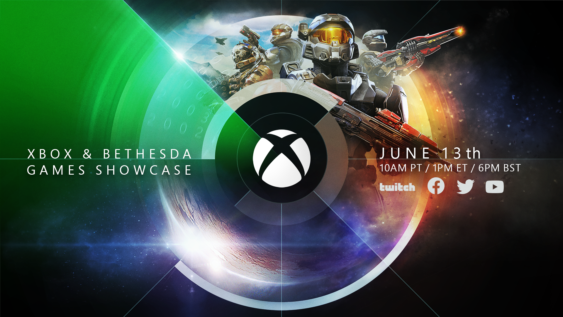 The photo mentioned 003, JUNE 13th, 10AM PT / 1PM ET / 6PM BST, related to Xbox, including Xbox e3 2021, E3 2021, E3, Xbox One, Bethesda software