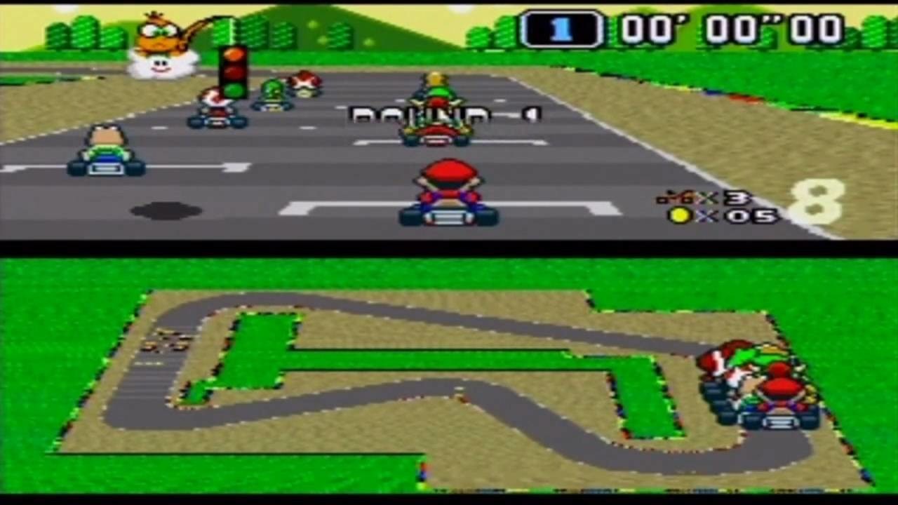 00° 00 00 and XO5 are mentioned in the photo, including Super Mario Kart 1, Super Mario Kart, Mario Kart, Mario Kart Wii, Mario Kart 8, Mario Kart: Super Track