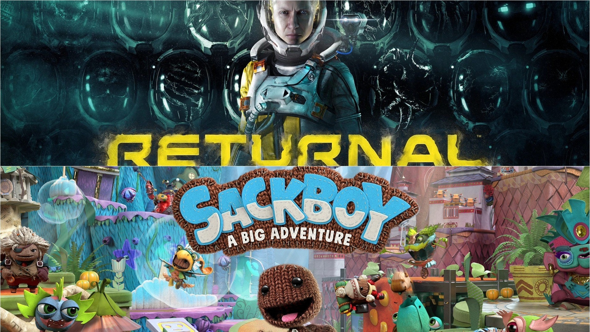 照片中提到了RAY、RETURNAL、A BIG ADVENTURE,包含了麻袋男孩大冒險、Sackboy:一次大冒險、退貨、地平線西禁、的PlayStation