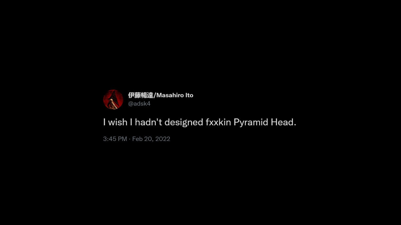 照片中提到了(P /Masahiro Ito、@adsk4、I wish I hadn't designed fxxkin Pyramid Head.，跟曼富圖、北奔卡車有關，包含了電腦牆紙、寂靜嶺、小浪、產品設計、商標
