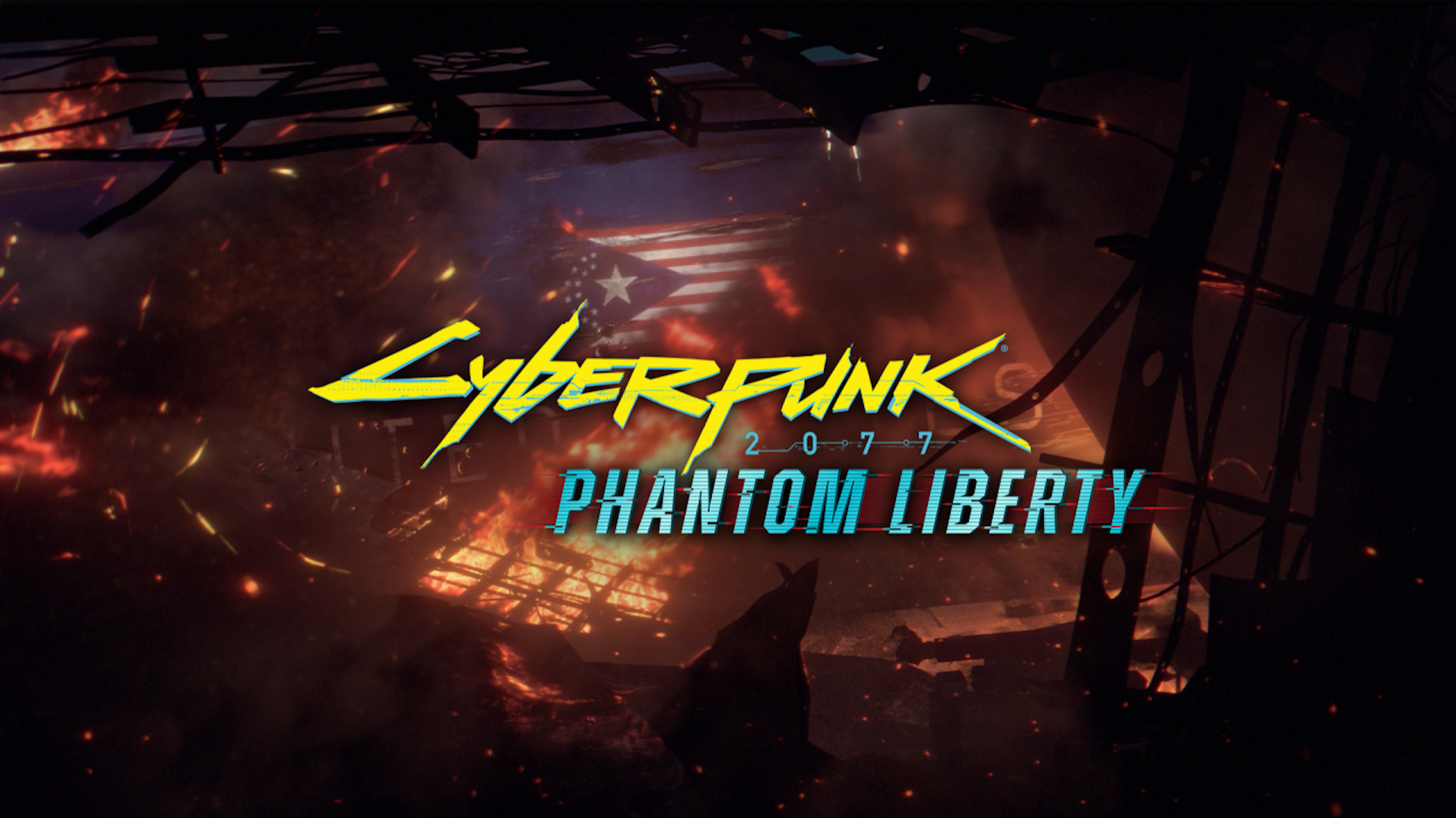 照片中提到了LYDERFUNK、2 0 7 7、PHANTOM LIBERTY，包含了賽博朋克 2077 幻影自由、賽博朋克2077、賽博朋克 2077：幻影自由、CD Projekt RED、可下載的內容
