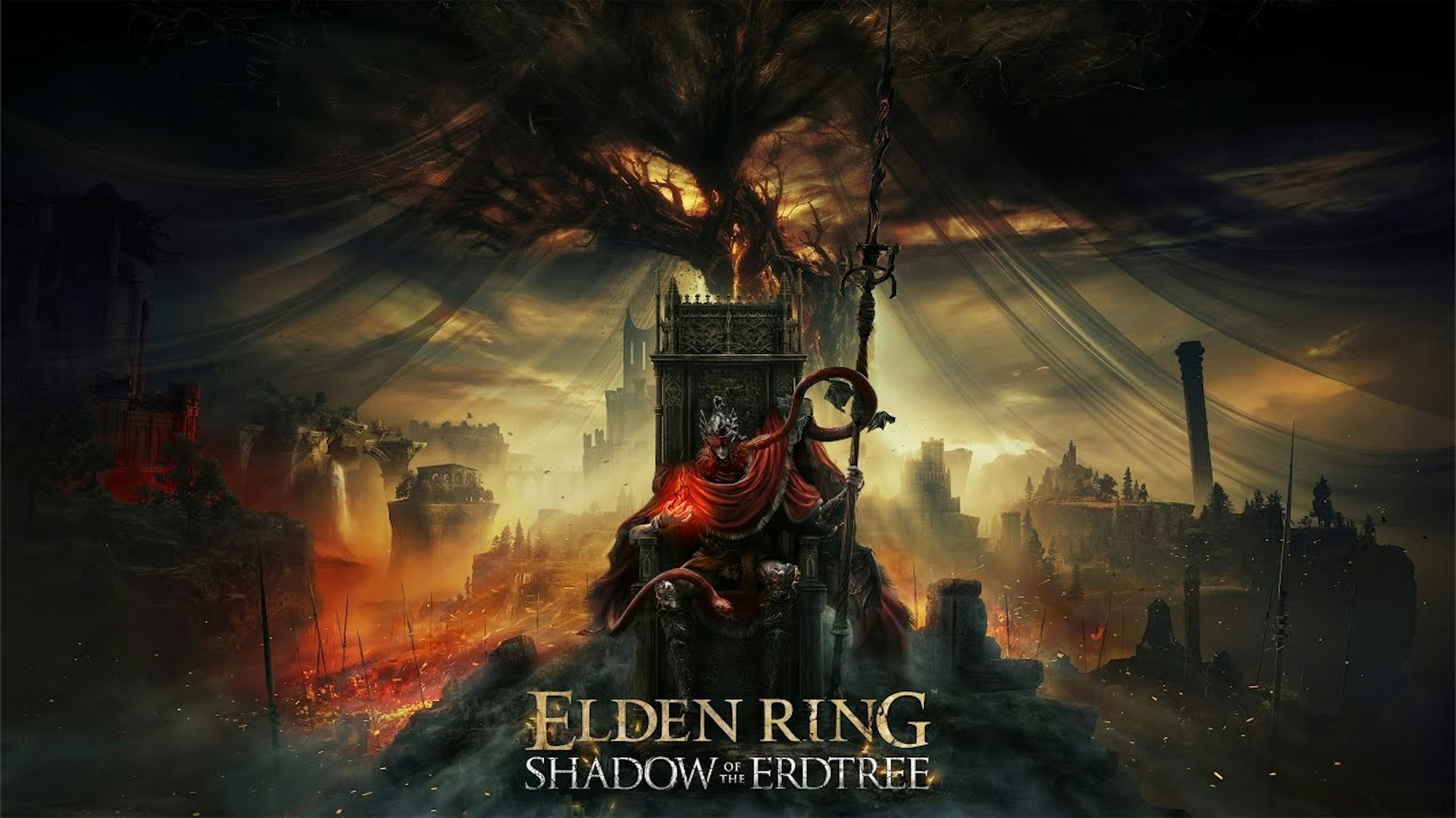 照片中提到了ELDEN RING、SHADOWERDTREE，跟埃爾登環有關，包含了埃爾登環 erdtree 的影子、艾爾登戒指 艾德樹之影版、FromSoftware Inc.、米奎拉