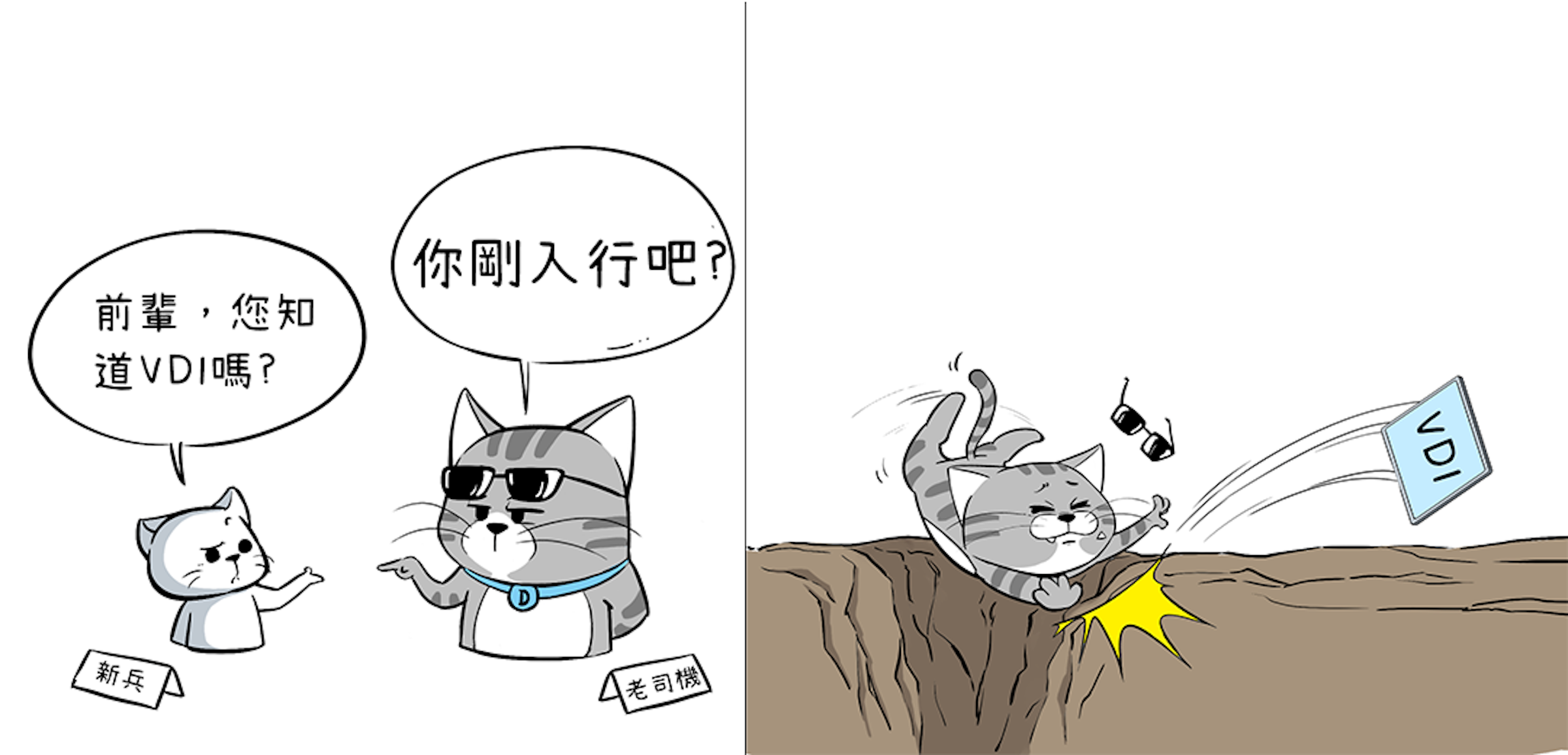 照片中提到了前輩,您知、道VD嗎?、新兵，包含了貓、貓、哺乳動物、爪子、設計
