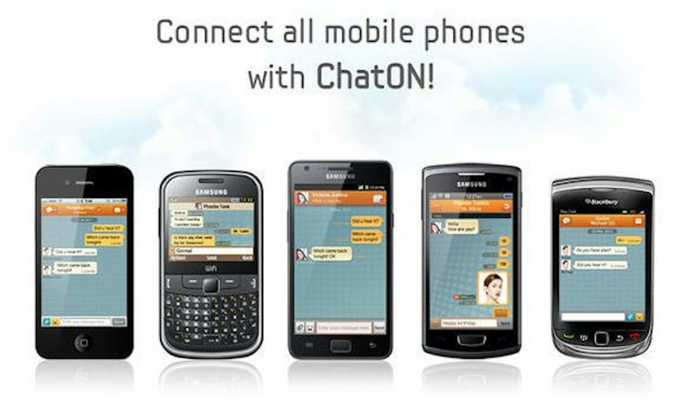 是三星的『ChatON』聊天軟體支援黑莓機囉！這篇文章的首圖