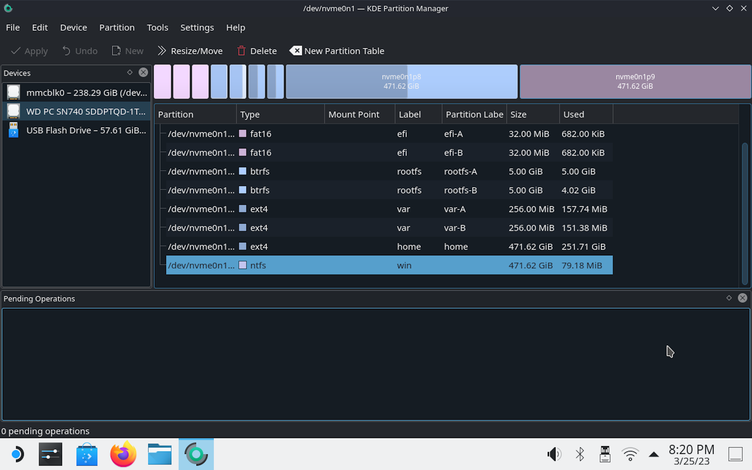 照片中提到了O、File Edit Device Partition Tools Settings Help、✓ Apply Undo，包含了屏幕截圖、屏幕截圖、蒸汽甲板、SteamOS的、固態硬盤