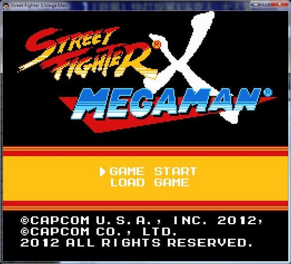 是Street Fighter X Mega Man，「快打旋風 X 洛克人」終於可以存檔，而且按ESC也不會馬上跳出了，真是令人感動得流眼淚呀這篇文章的首圖