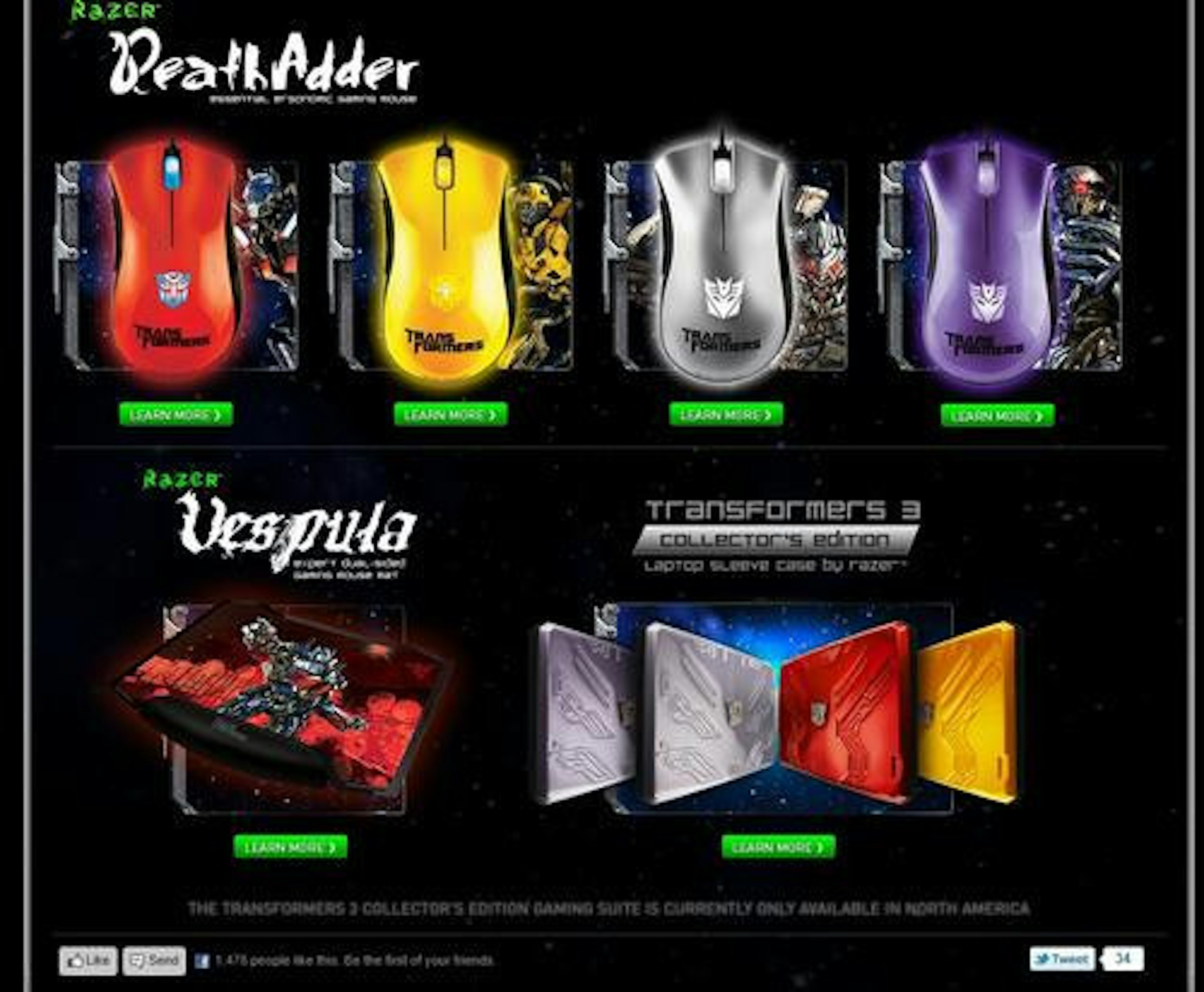 是Razer推出以變形金鋼之名的周邊，有滑鼠、滑鼠墊與筆電包這篇文章的首圖
