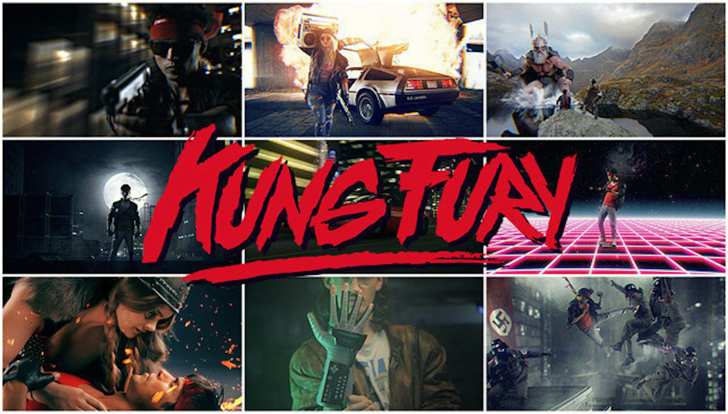 是Kung Fury ，一齣利用 CG 向 80 年代致敬的小成本集資電影這篇文章的首圖