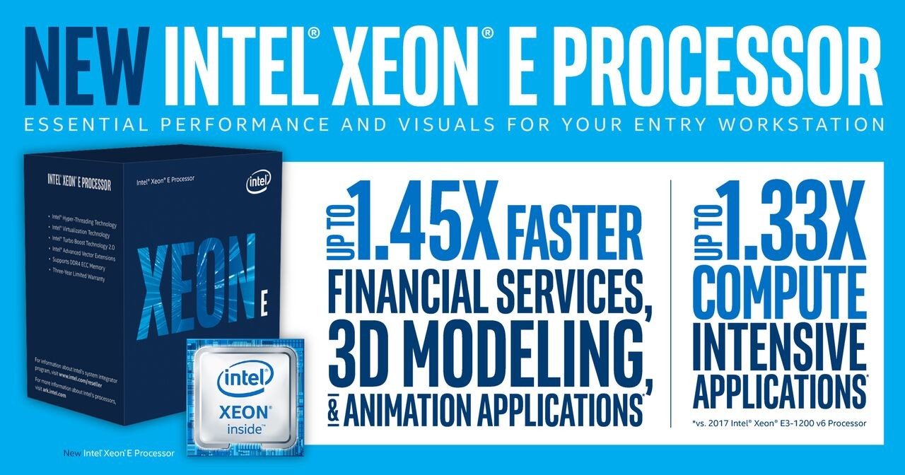 Intel 推出入門工作站級Xeon E-2100 處理器，採用6 核12 緒並可Boost