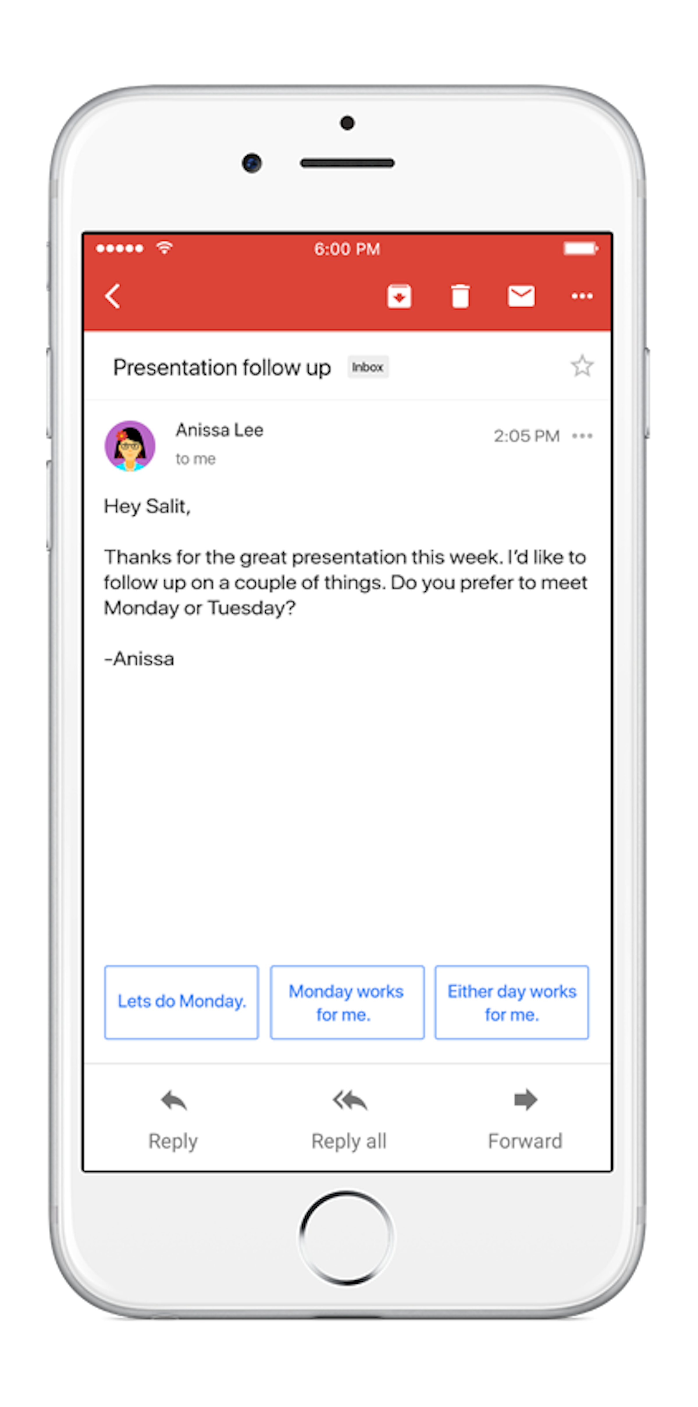 是Google IO 2017 ： Google 將人工智慧導入 Gmail ，提供 Smart Reply 智慧回覆功能這篇文章的首圖