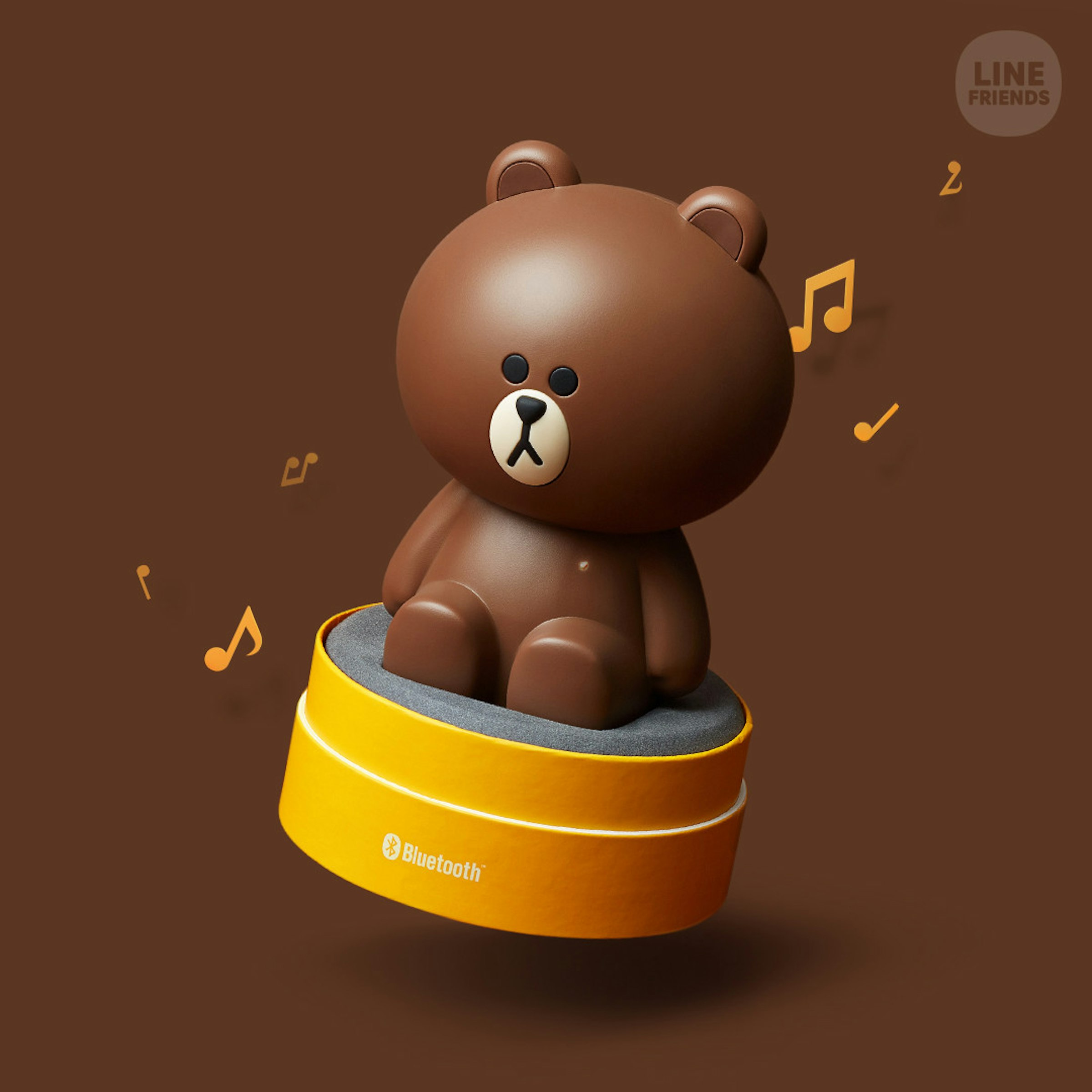 Loudspeaker, LINE, Line Friends, Bluetooth, , Wireless speaker, Turn Up the Speakers, Headphones, USB, iPhone, line friends speaker, cartoon, product, teddy bear, computer wallpaper, product design, illustration, bear, font, graphics