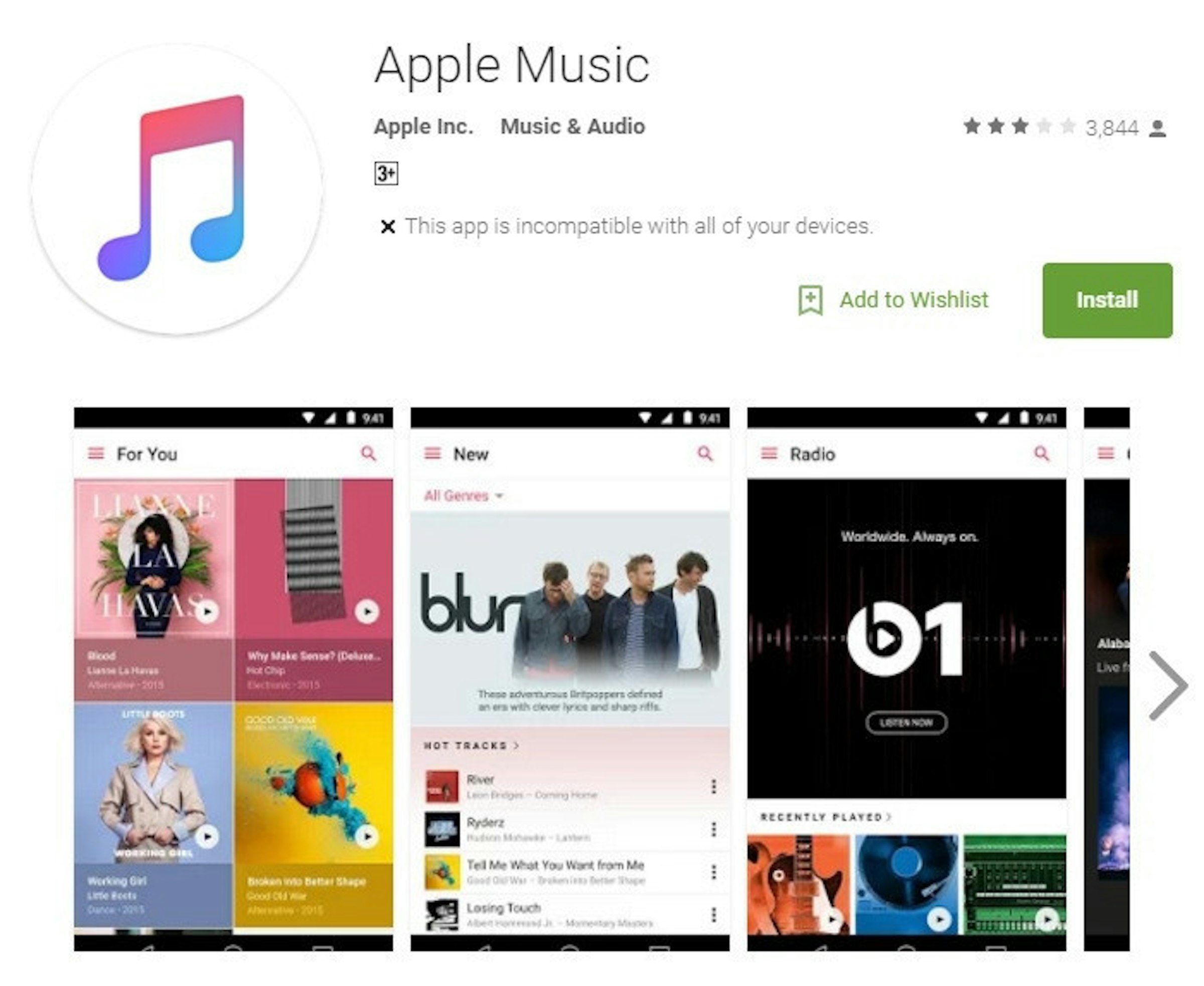 是不限於 iOS ， Apple Music 於 Play Store 上架這篇文章的首圖