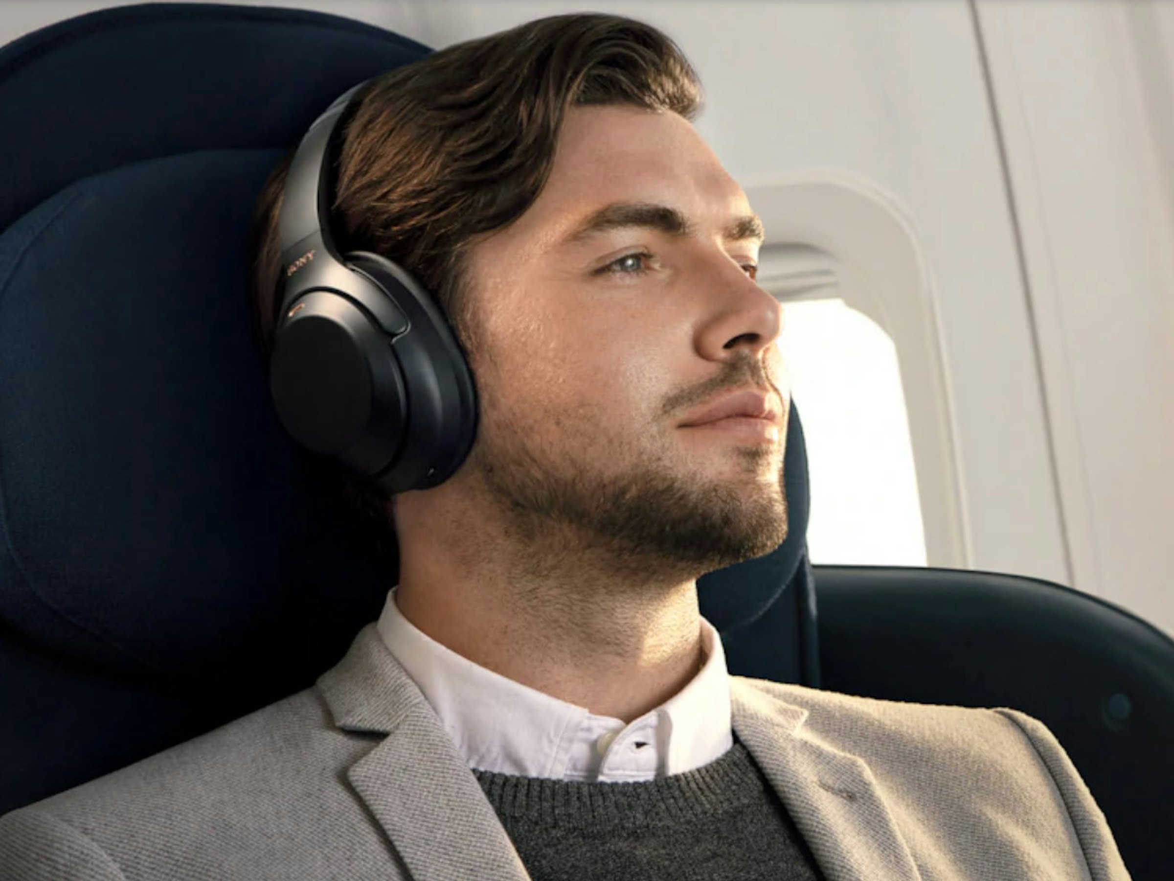 Headphones, Noise-cancelling headphones, Active noise control, , Sony Corporation, Loudspeaker, Sound, Noise, Wireless, Sony 1000XM2, Headphones, headphones, technology, electronic device, audio equipment, chin, audio, facial hair, ear, hearing, neck