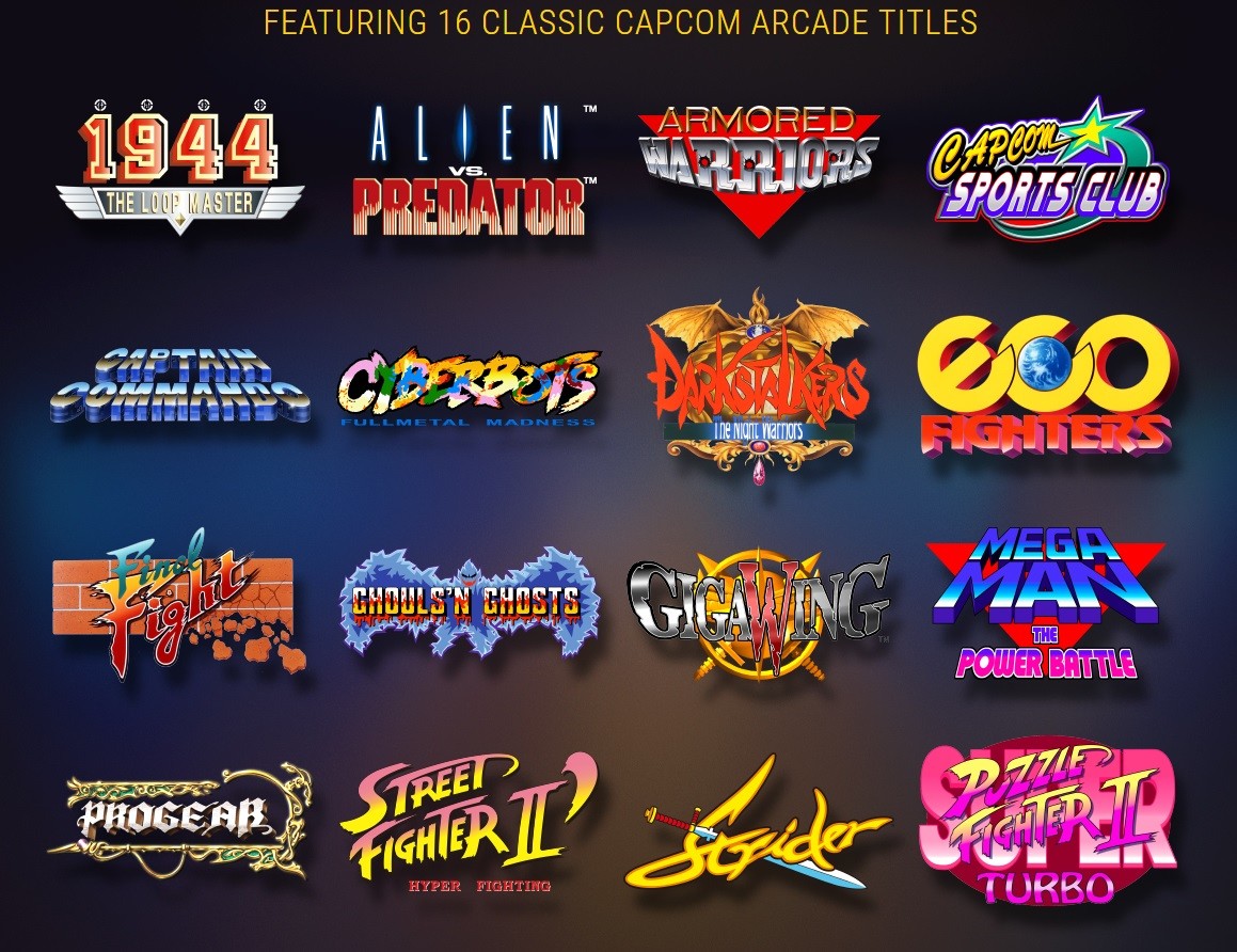 Capcom 推出十六款經典大型機台遊戲的Capcom Home Arcade 復古遊戲機 