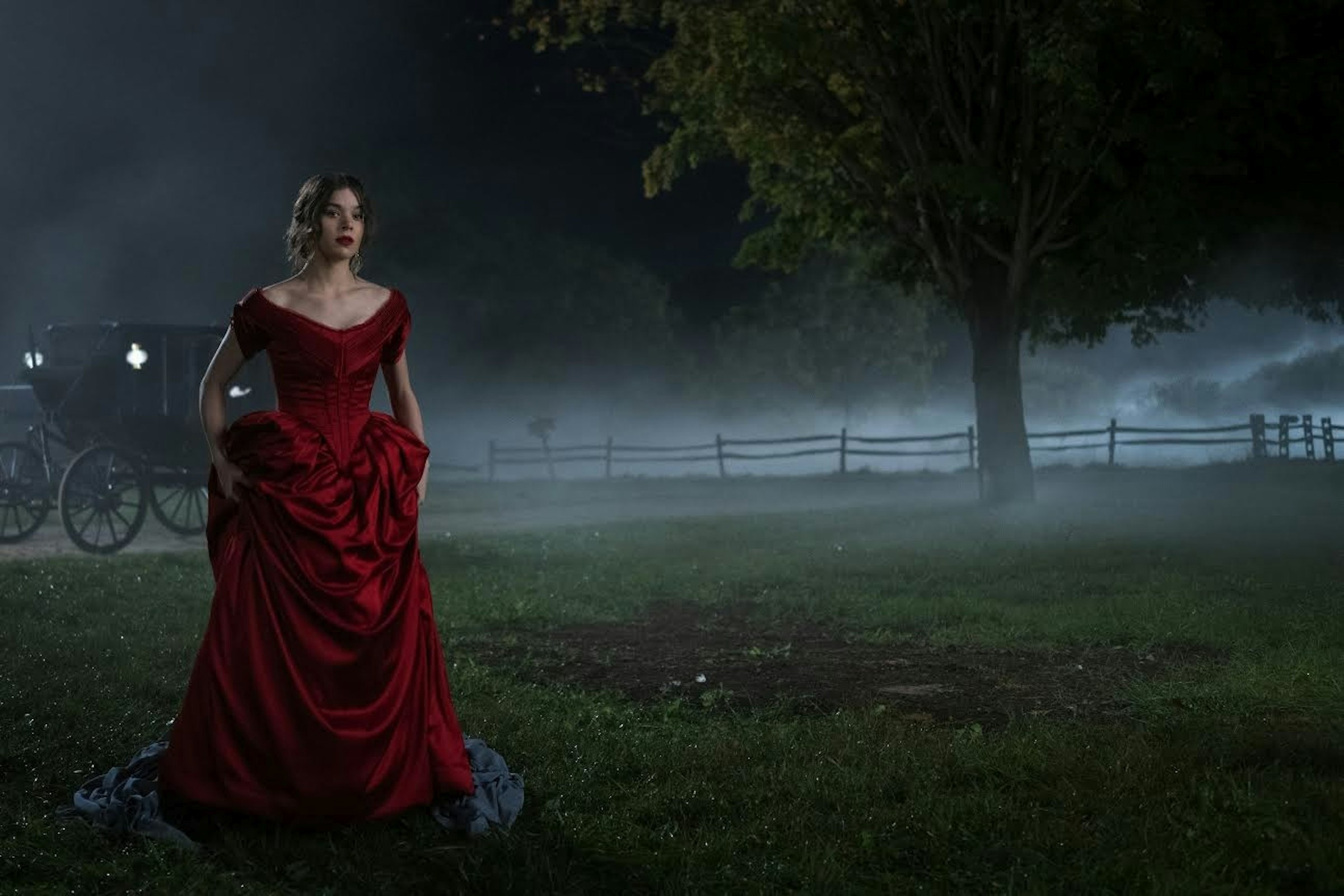 Hailee Steinfeld, Dickinson, Television show, United States, , , , Poet, Trailer, , nature, Red, Nature, Photograph, Lady, Atmospheric phenomenon, Green, Dress, Darkness, Beauty, Light
