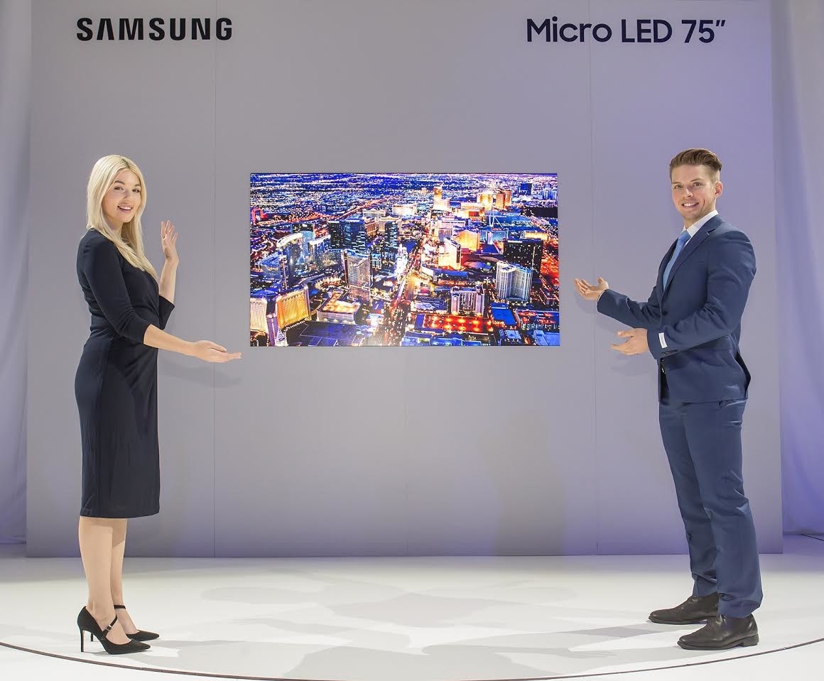 Television, The International Consumer Electronics Show, MicroLED, Display device, , OLED, Samsung Group, Samsung Electronics, Quantum dot display, Television set, MicroLED, human behavior, communication, presentation, advertising, business, display device
