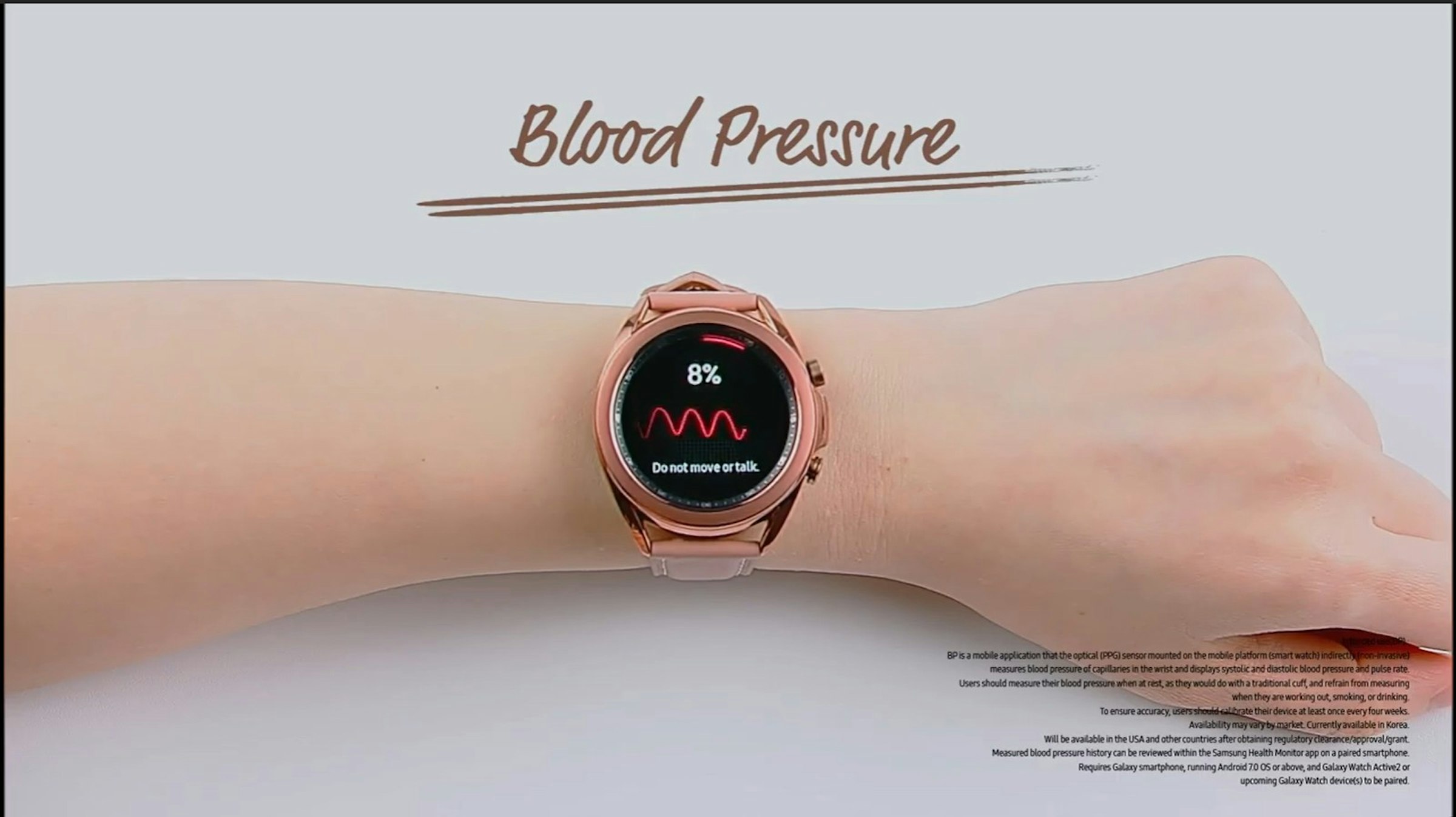 照片中提到了Blood Pressure、8%、Do not move or talk.，包含了布勒食品市场公司、第84届奥斯卡金像奖、产品设计、环、牌
