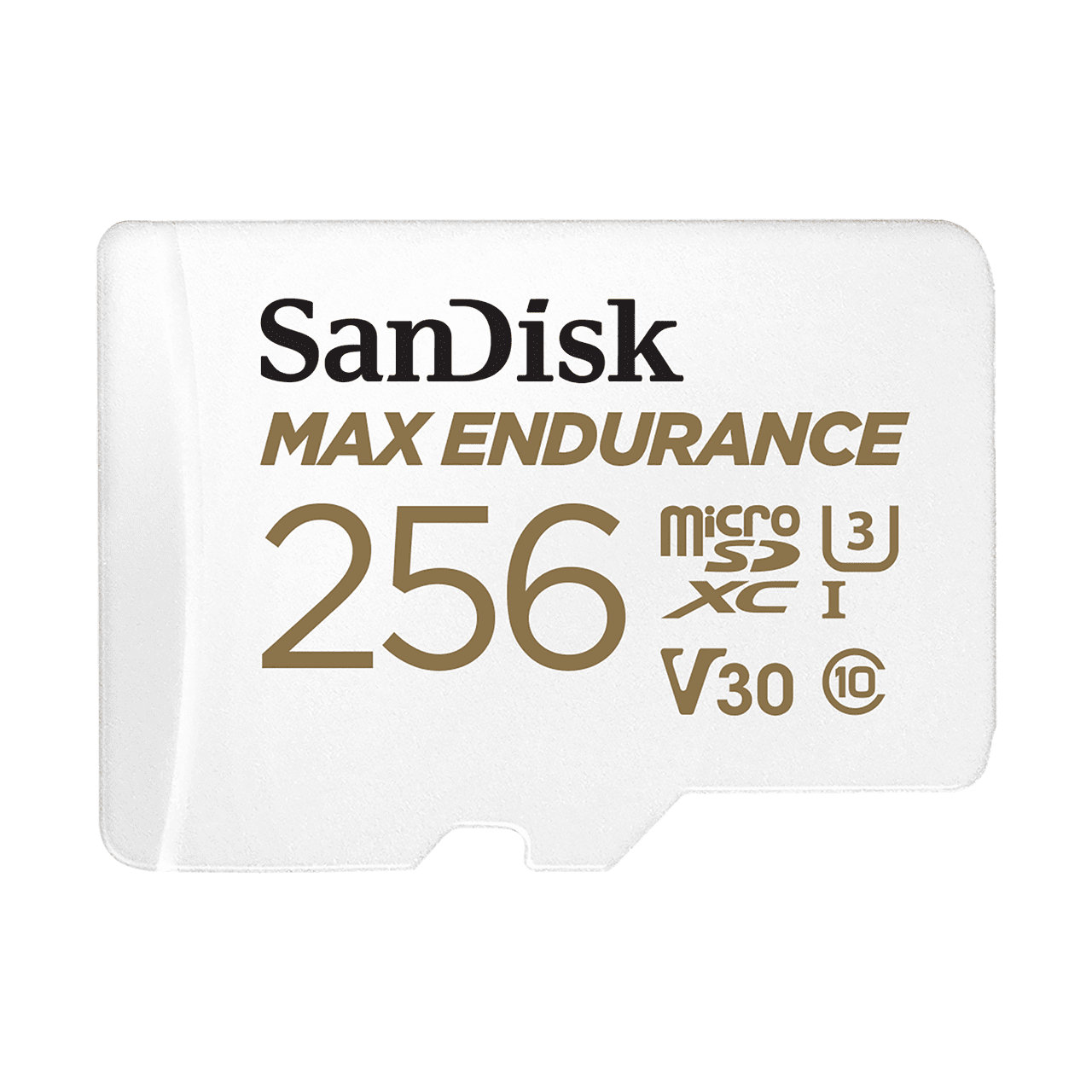 照片中提到了SanDisk、MAX ENDURANCE、256，跟全球安全兒童有關，包含了標誌、存儲卡、Sandisk SDSQQVR MAX ENDURANCE MicroSDHC卡、產品設計、商標