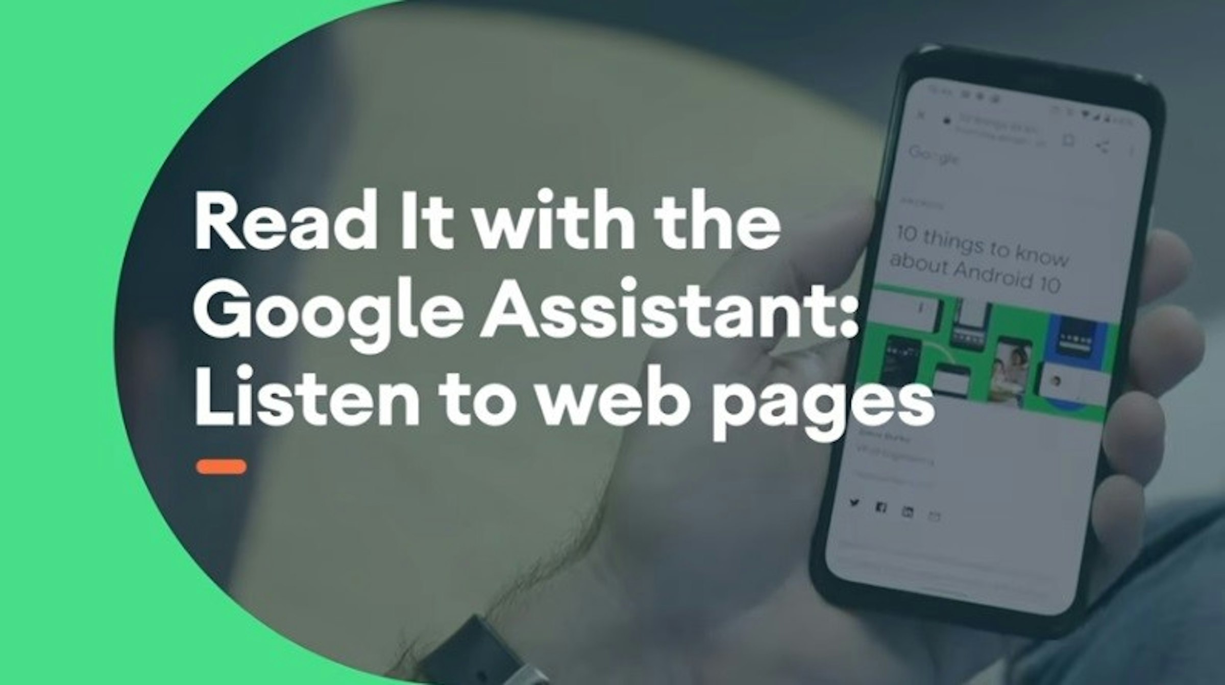 照片中提到了Go gle、Read It with the、Google Assistant:，包含了通訊、手機、移動電話、產品設計、產品