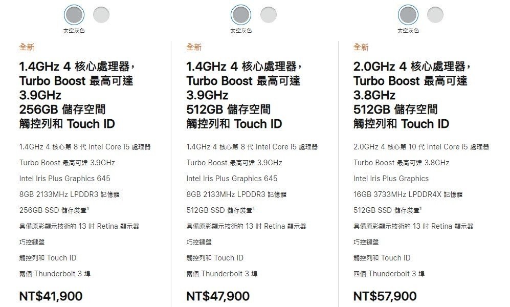 Apple 新版MacBook Pro 13 使用客製化第10 代Ice Lake 處理器，較常規