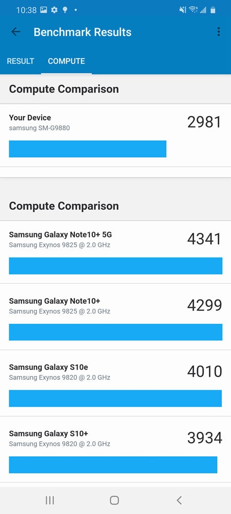 照片中提到了Benchmark Results、RESULT、COMPUTE，包含了网页、网页、Geekbench、奥波雷诺、OPPO Reno3 Pro