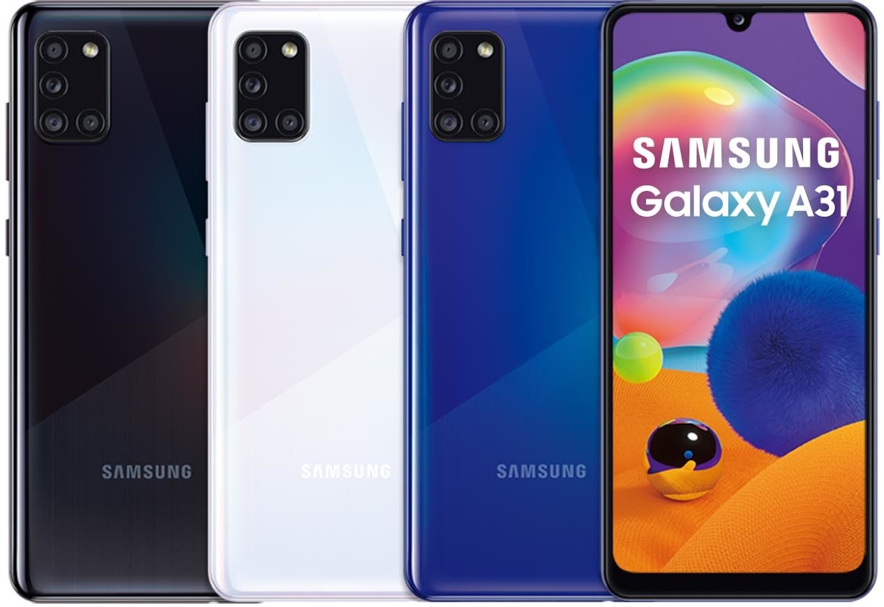 照片中提到了SAMSUNG、Galaxy A31、SAMSUNG,包含了三星Galaxy A31、三星Galaxy A50、三星、64 GB、Oppo A31