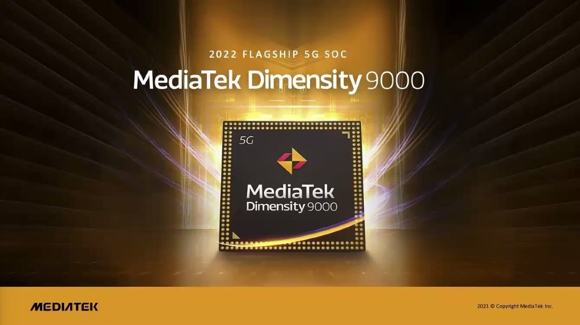 照片中提到了2022 FLAGSHIP 5G SOC、MediaTek Dimensity 9000、5G，跟梅貝爾卡特有關，包含了聯發科、聯發科、片上系統、集成電路、芯片組