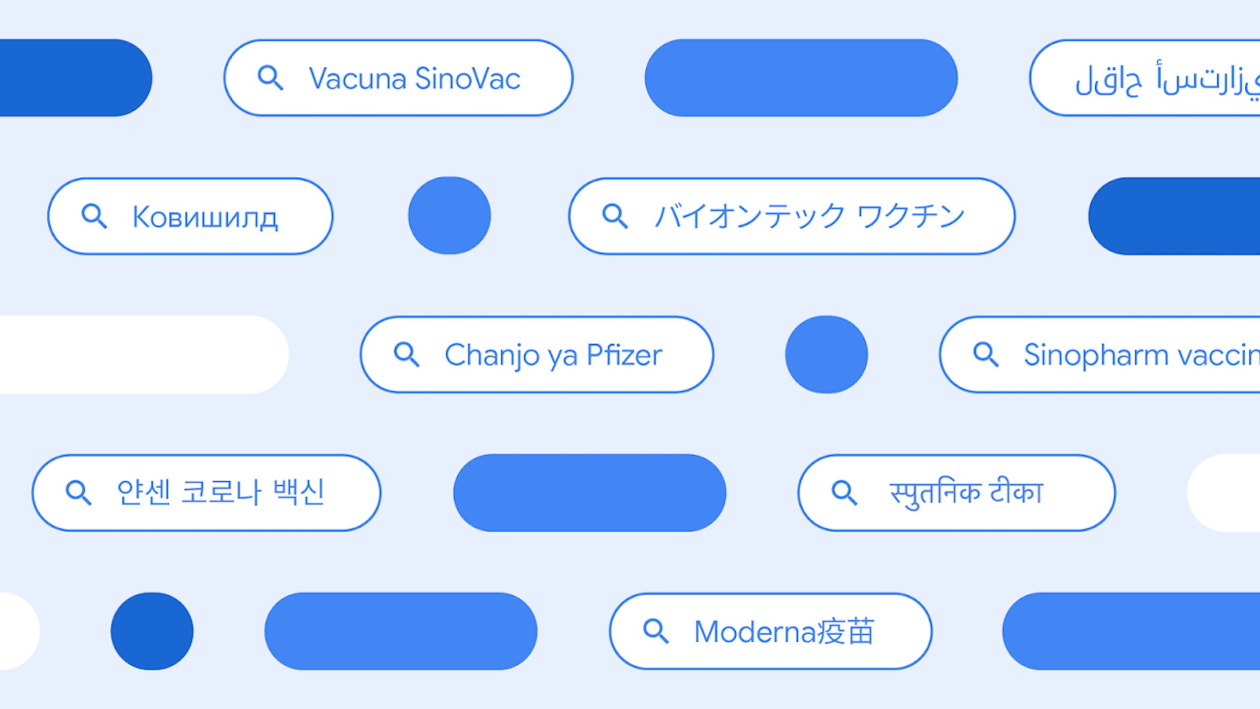 照片中提到了Q Vacuna SinoVac、وزارتسأ حاقل、а Ковишилд，包含了圖、產品設計、產品、牌、組織