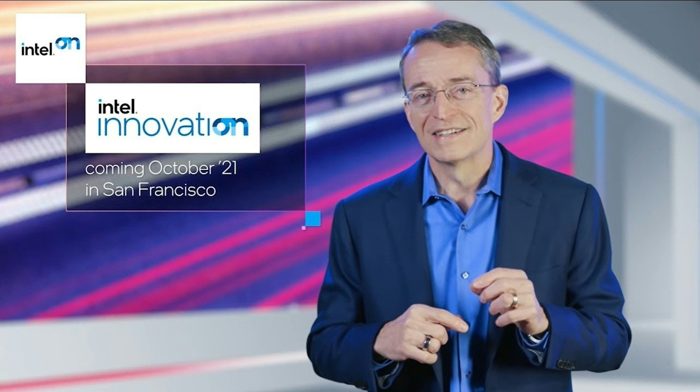 照片中提到了intel on、intel.、innovation，跟電影愛好者、離子電視有關，包含了英特爾、帕特里克·P·蓋辛格、英特爾開發人員論壇、英特爾、集成設備製造商