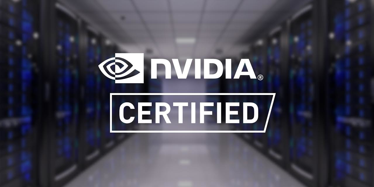 照片中提到了NVIDIA,、CERTIFIED,跟英偉達有關,包含了英偉達cuda、圖形處理單元、卡達、軟件