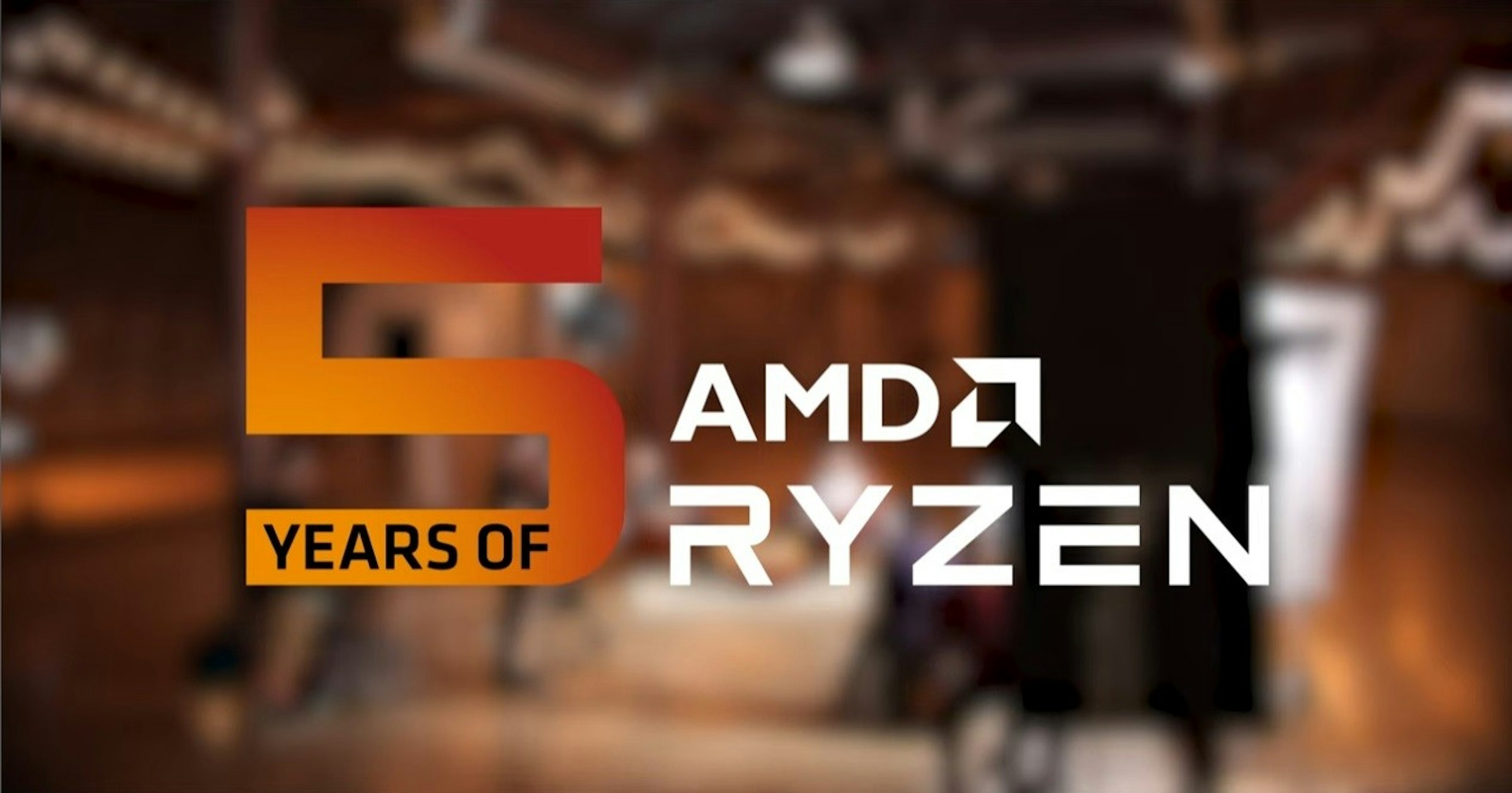 照片中提到了AMDA、RYZEN、YEARS OF，跟Advanced Micro Devices公司有關，包含了喝、插座AM4、雷岑、中央處理器