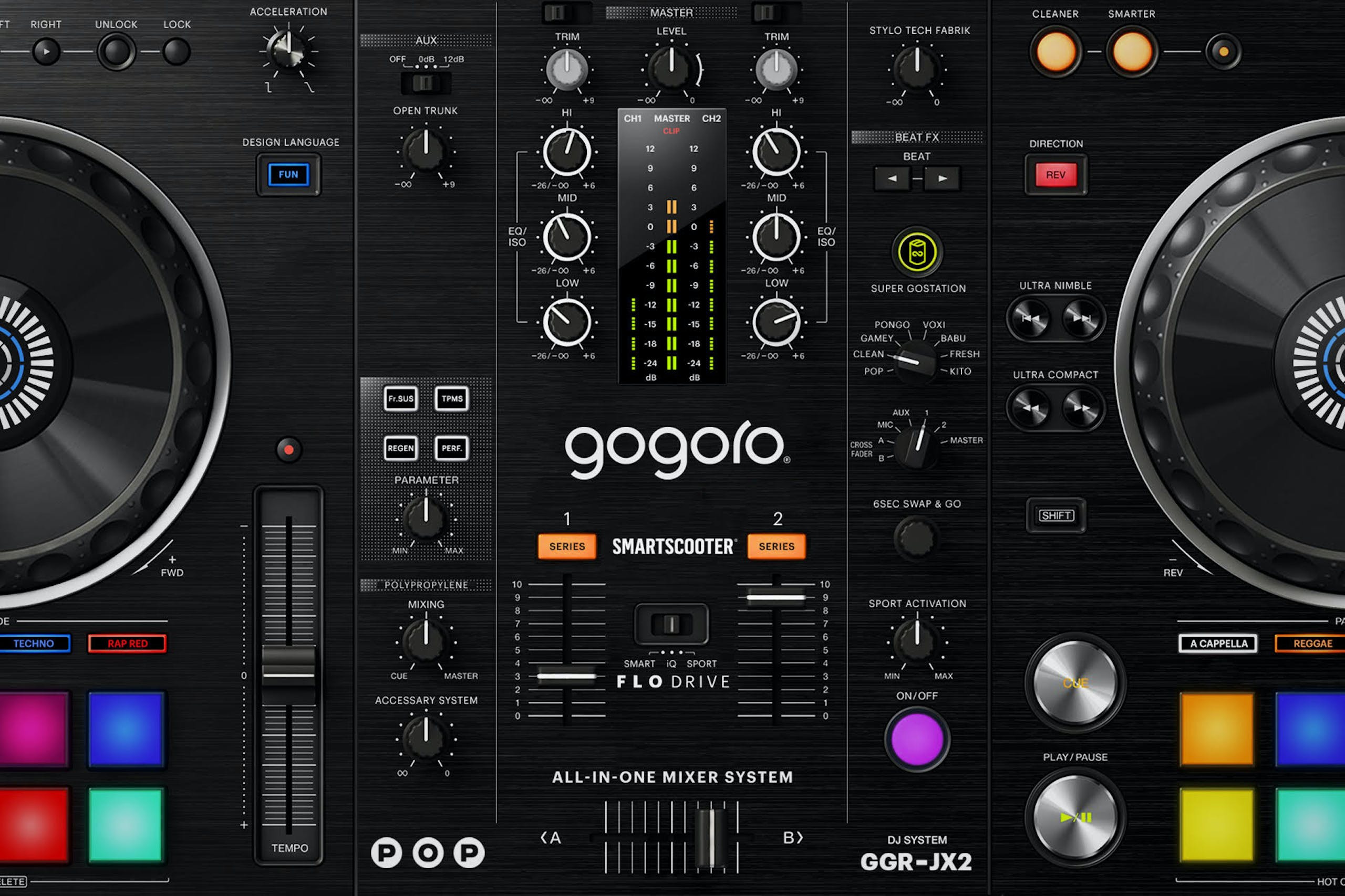 照片中提到了ACCELERATION、MASTER、CLEANER,包含了xdj rx2先鋒dj、先鋒DJ XDJ-RX2、DJ控制器、先鋒XDJ-RX、DJ