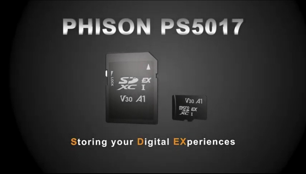 照片中提到了PHISON PS5017、S EX、XC I,包含了數碼相機、產品設計、產品、牌、電子產品