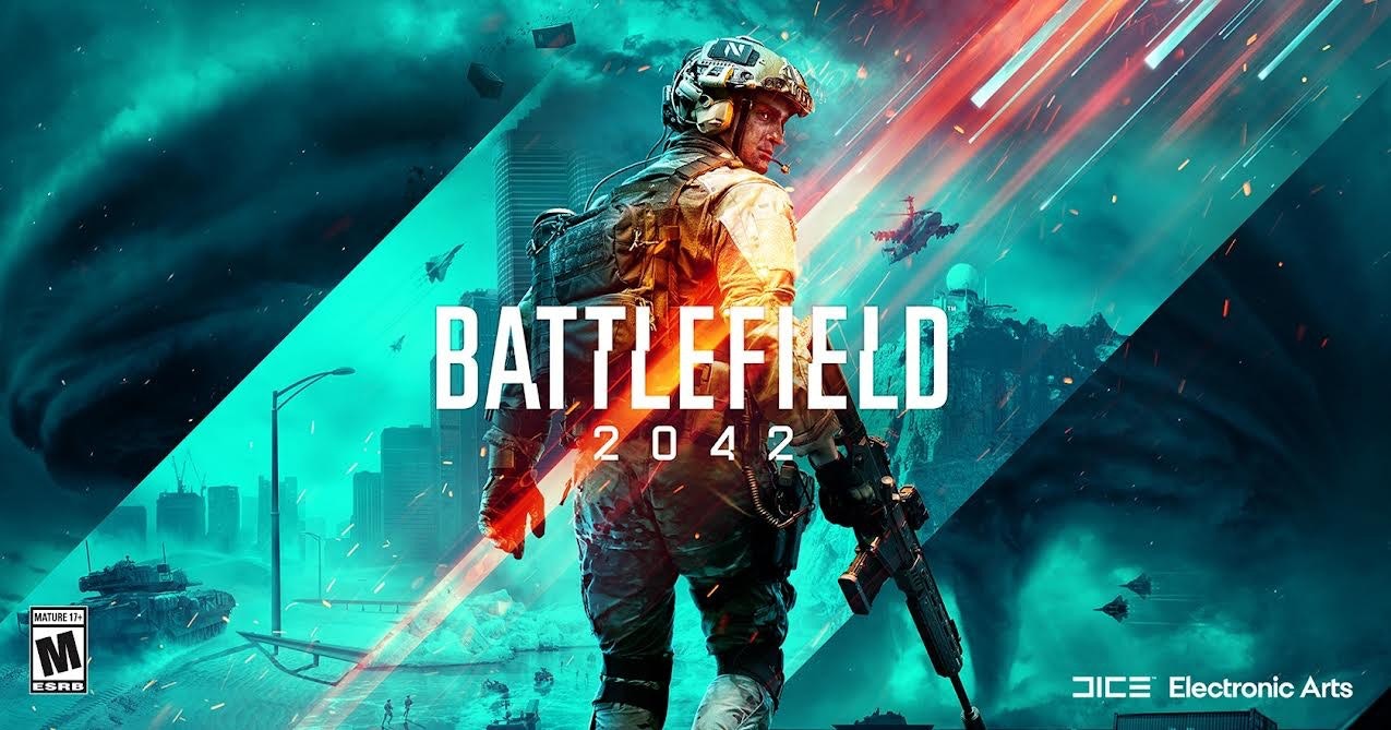 照片中提到了BATTLEFIELD、20 42、MATURE 17+，包含了戰場2042會出嗎、戰地2042、戰地™ 移動版、電子藝術、Xbox系列X和系列S