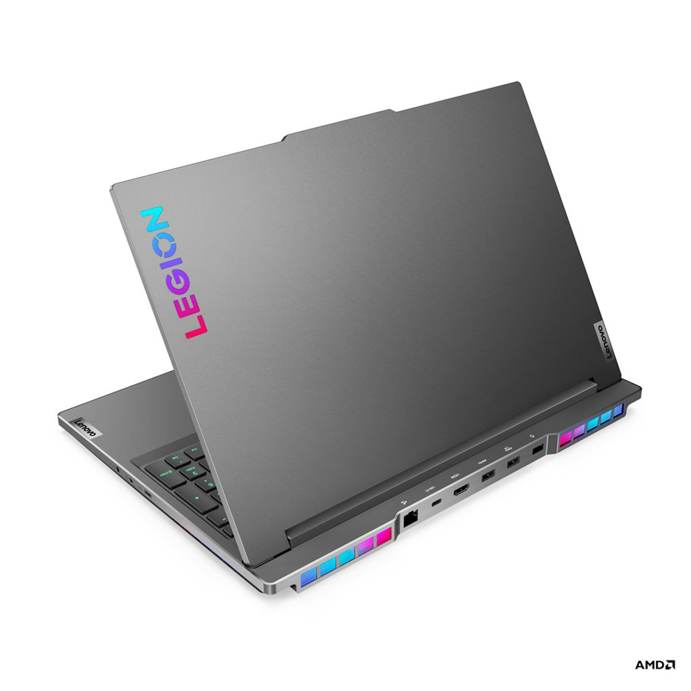 照片中提到了AMDA、LEGION、Lenovo，包含了電腦硬件、電腦硬件、筆記本電腦、上網本、電腦
