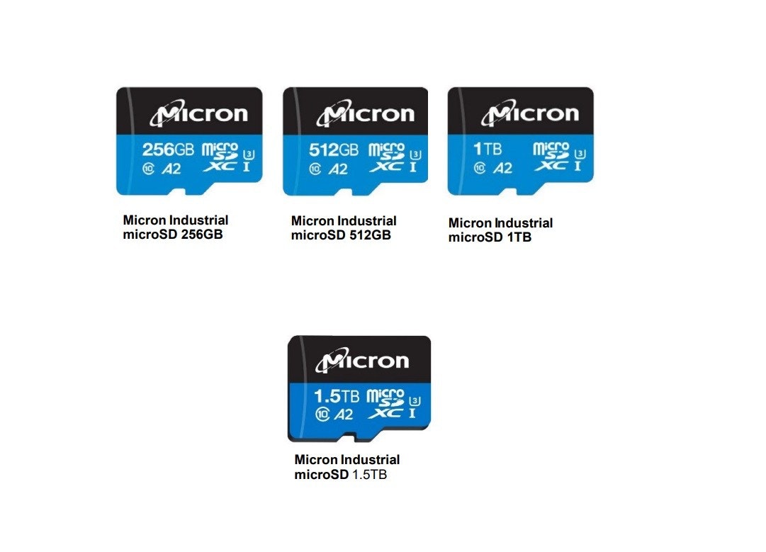 照片中提到了Micron、256GB M、142 XCI，跟美光科技、美光科技有關，包含了美光科技、電子配件、商標、存儲卡、字形
