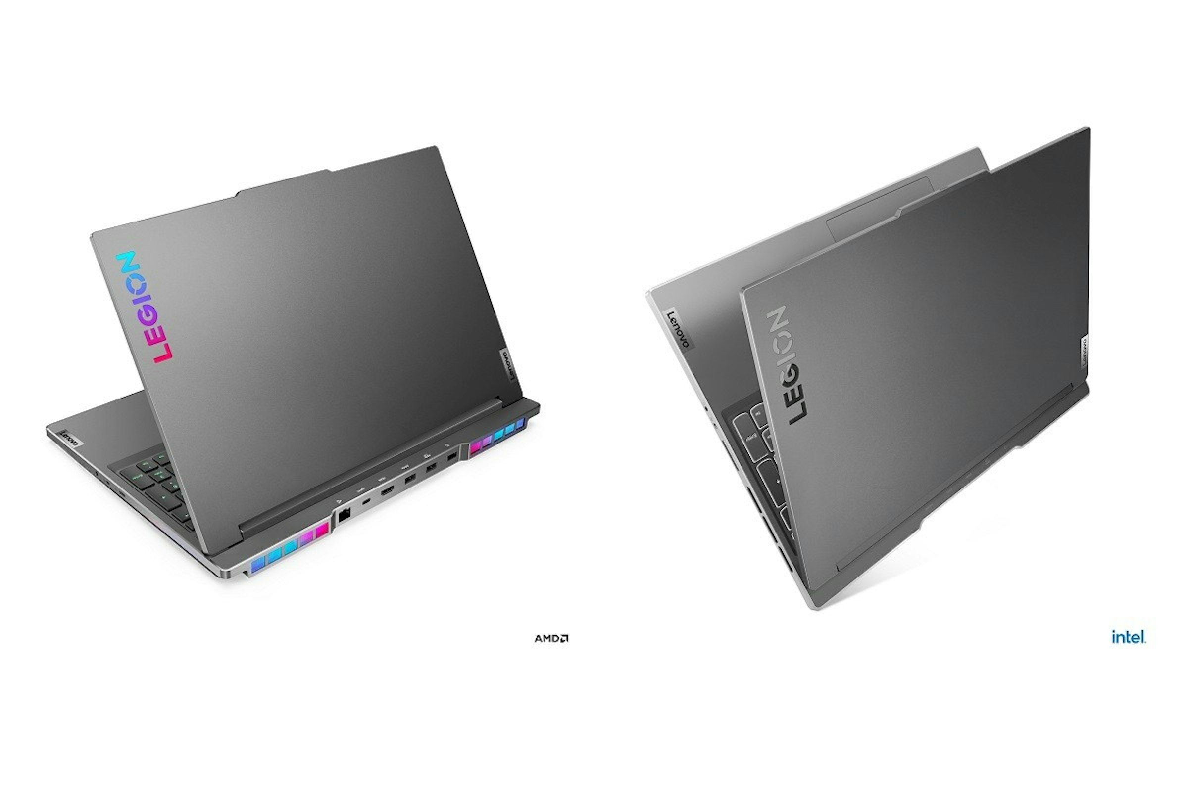 照片中提到了AMDE、intel、LEGION，包含了輸出設備、電腦硬件、電子配件、輸出設備、上網本