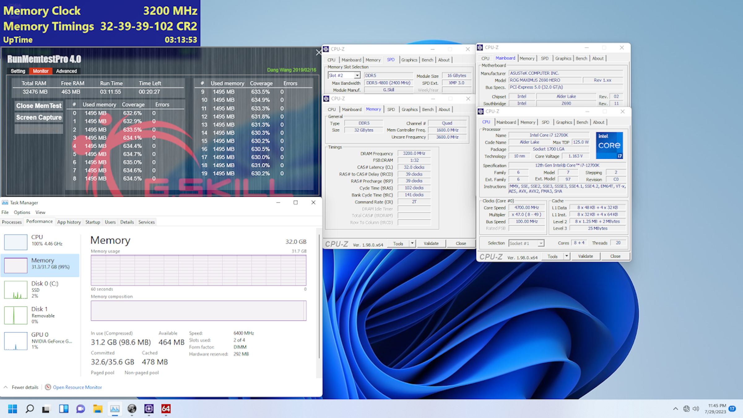 芝奇G.SKILL 近期將推出DDR-6400 CL32 32GB ( 16GB X 2 )超低延遲記憶