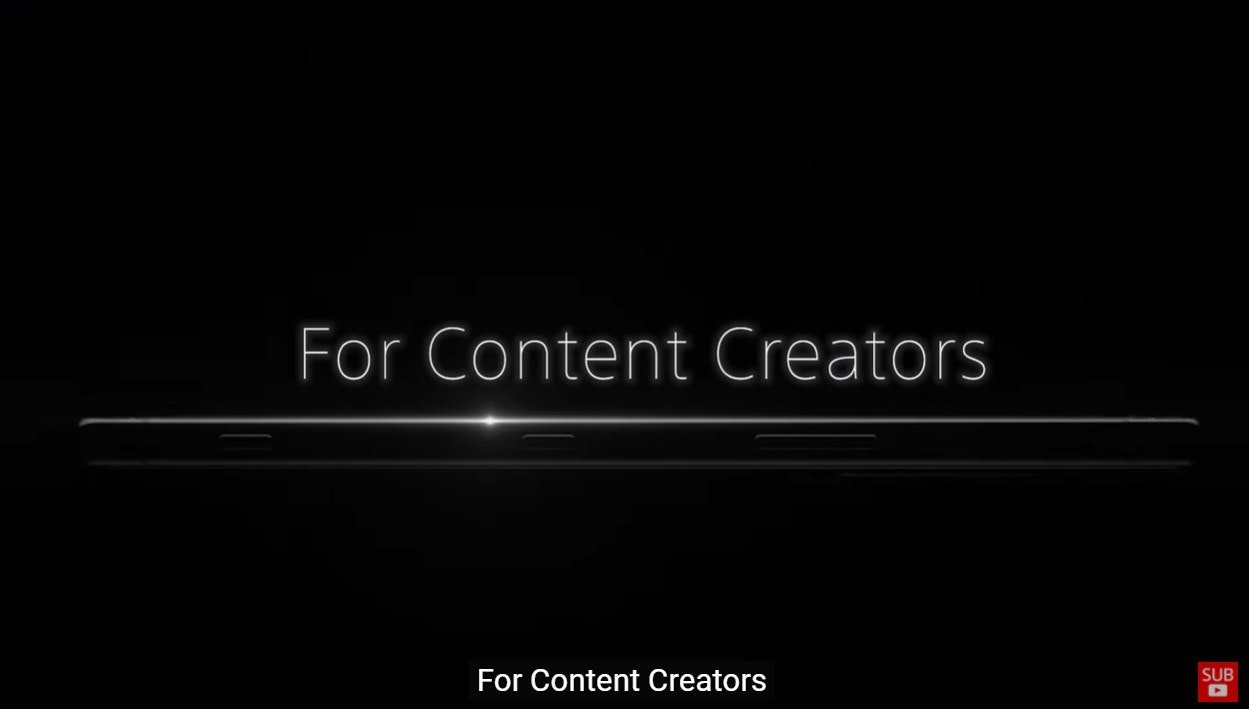 照片中提到了For Content Creators、For Content Creators、SUB，包含了光、多媒體、光、顯示裝置、線
