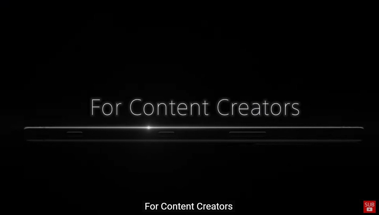 照片中提到了For Content Creators、For Content Creators、SUB,包含了光、多媒體、光、顯示裝置、線