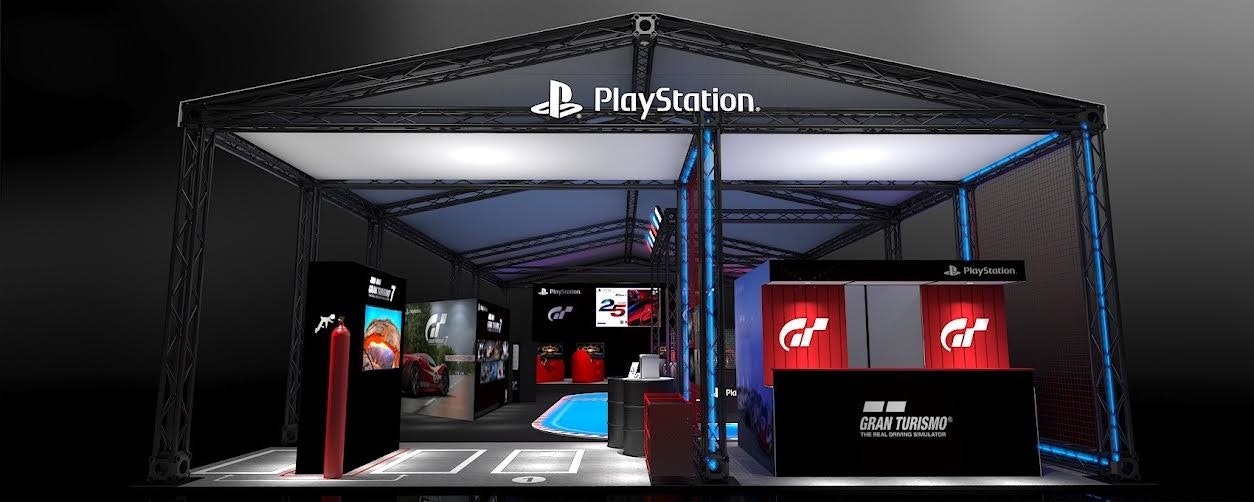 照片中提到了& PlayStation.、B PlayStation.、Phaystonon，跟PlayStation VR有關，包含了賽車 5 高清、GT 5、牌、高畫質影片、超級跑車